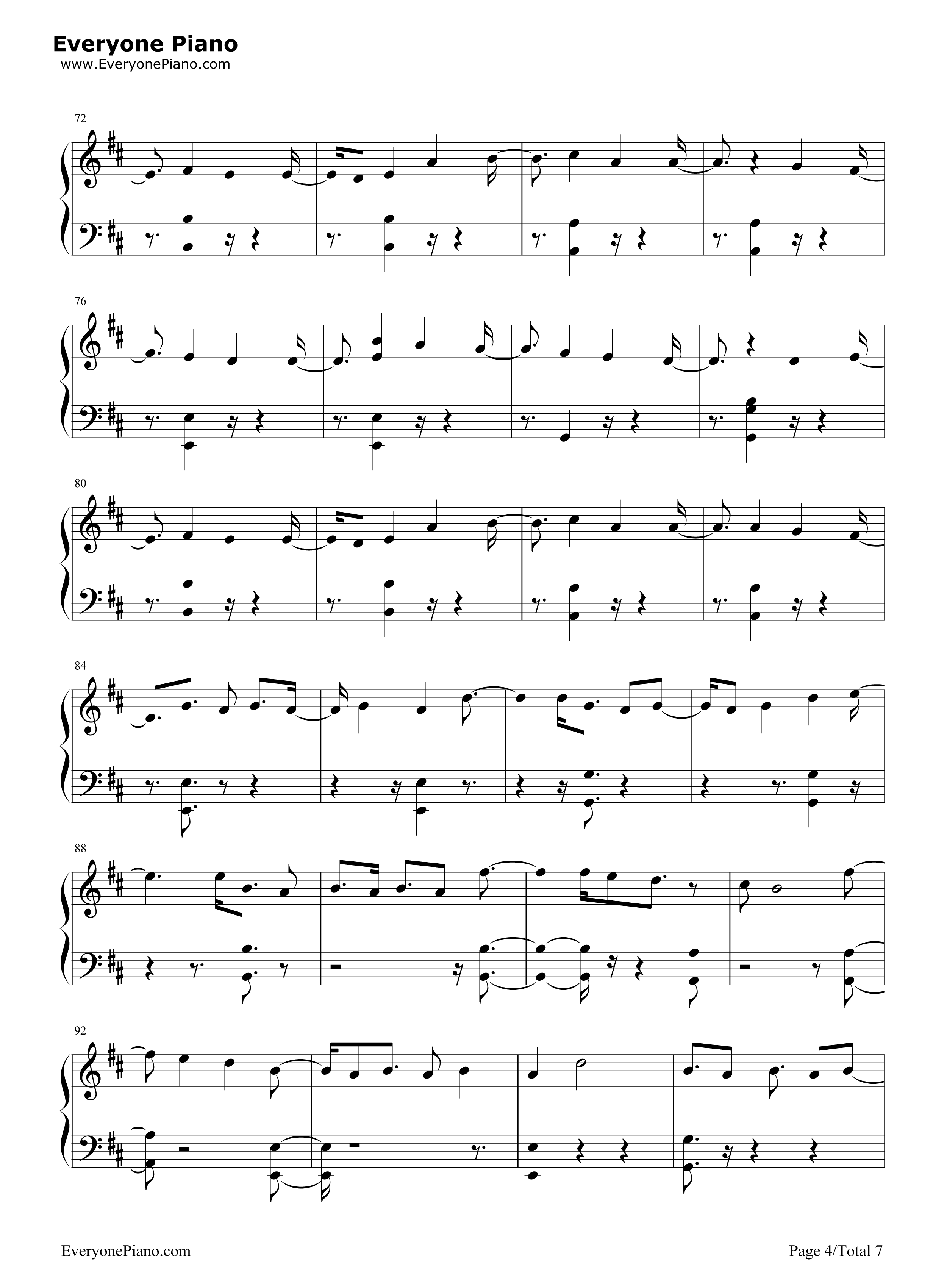 One Woman Man钢琴谱-John Legend4