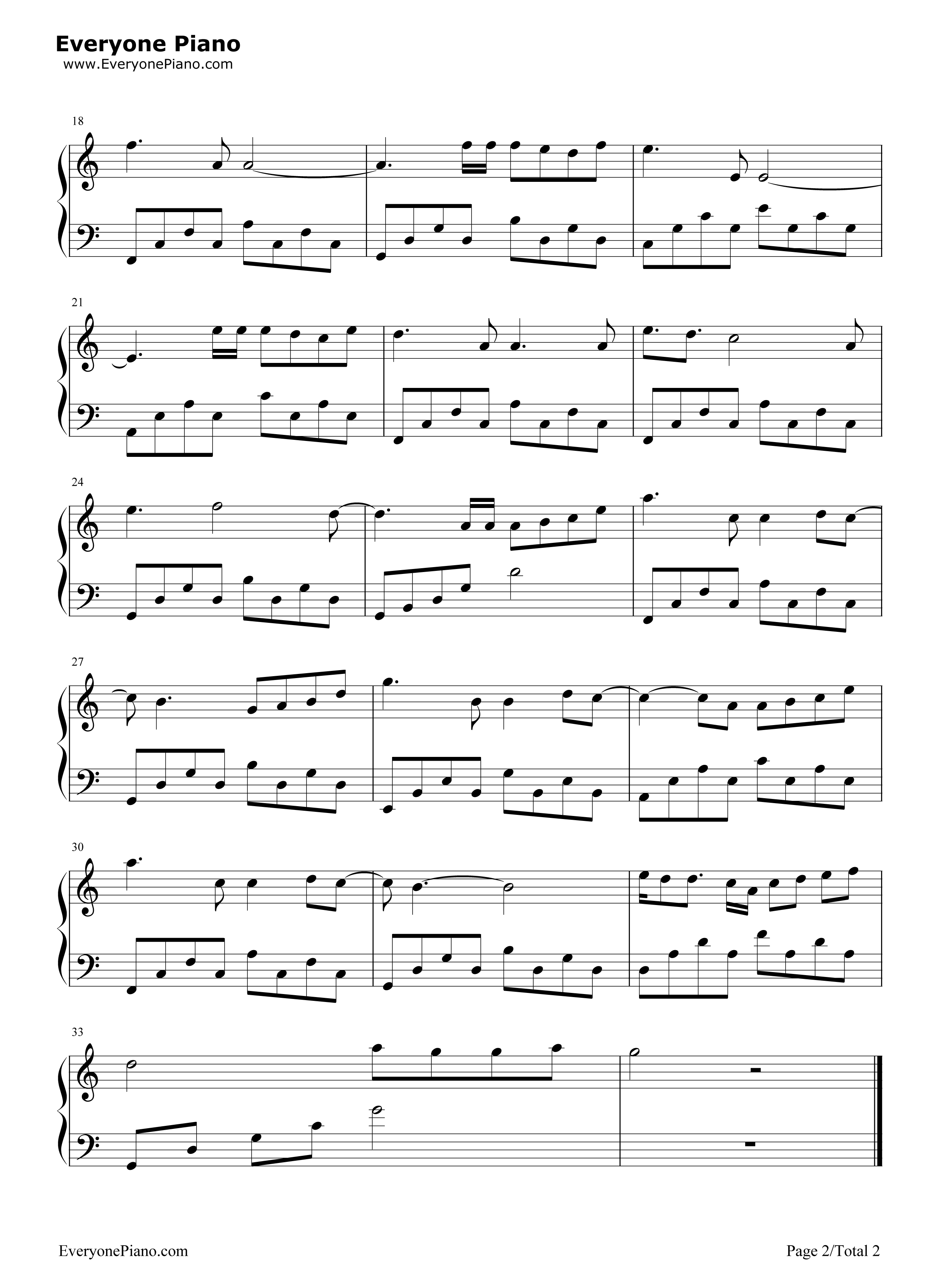 Cry On My Shoulder钢琴谱-Guns N' Roses2