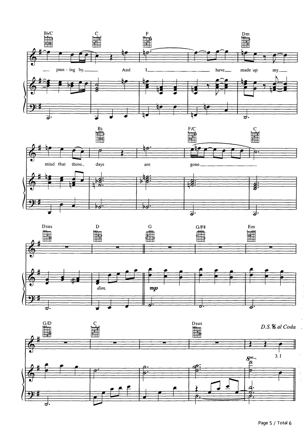I'm Movin' On钢琴谱-Rascal Flatts5