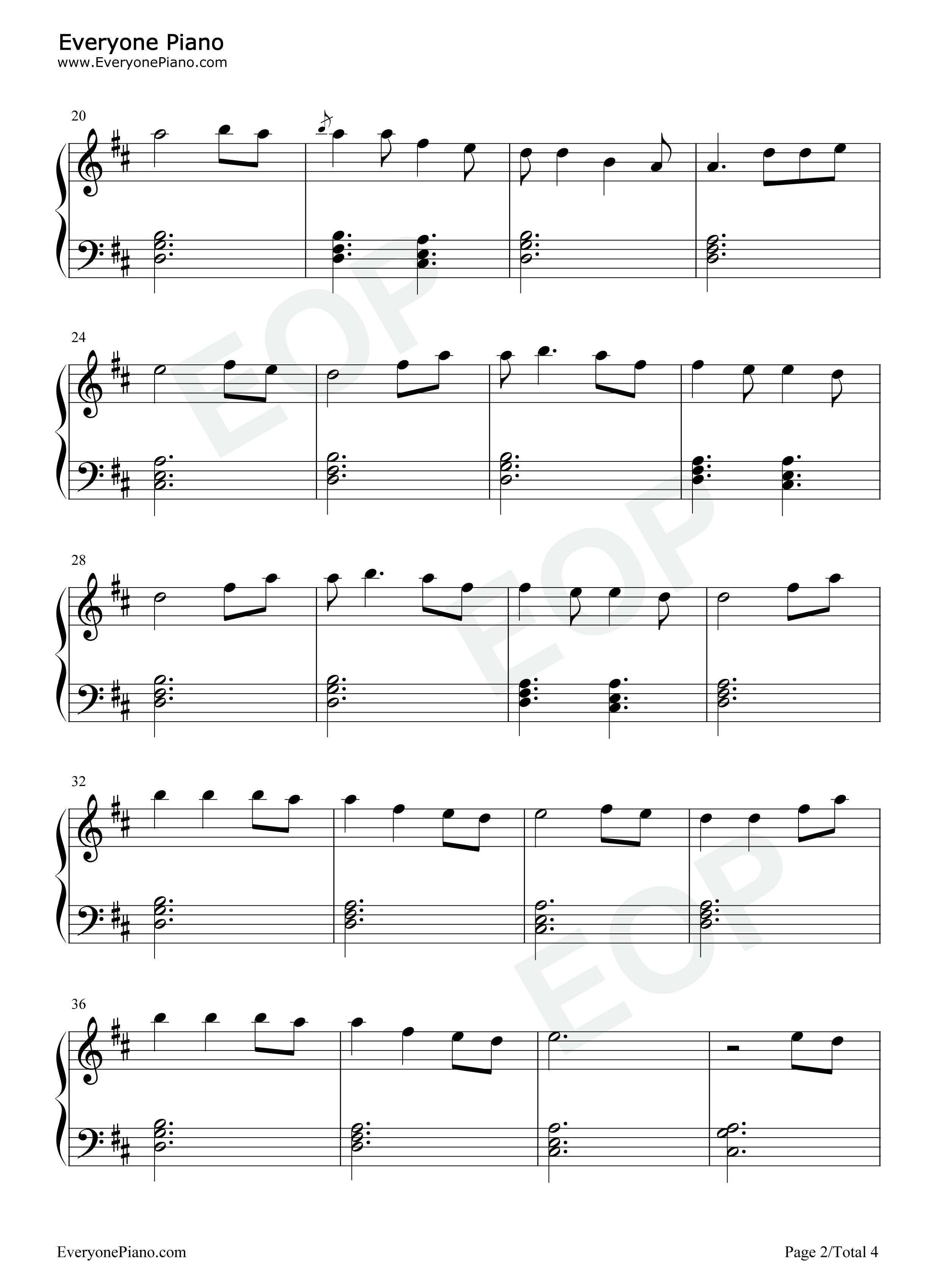 Touch the Sky钢琴谱-Julie Fowlis2