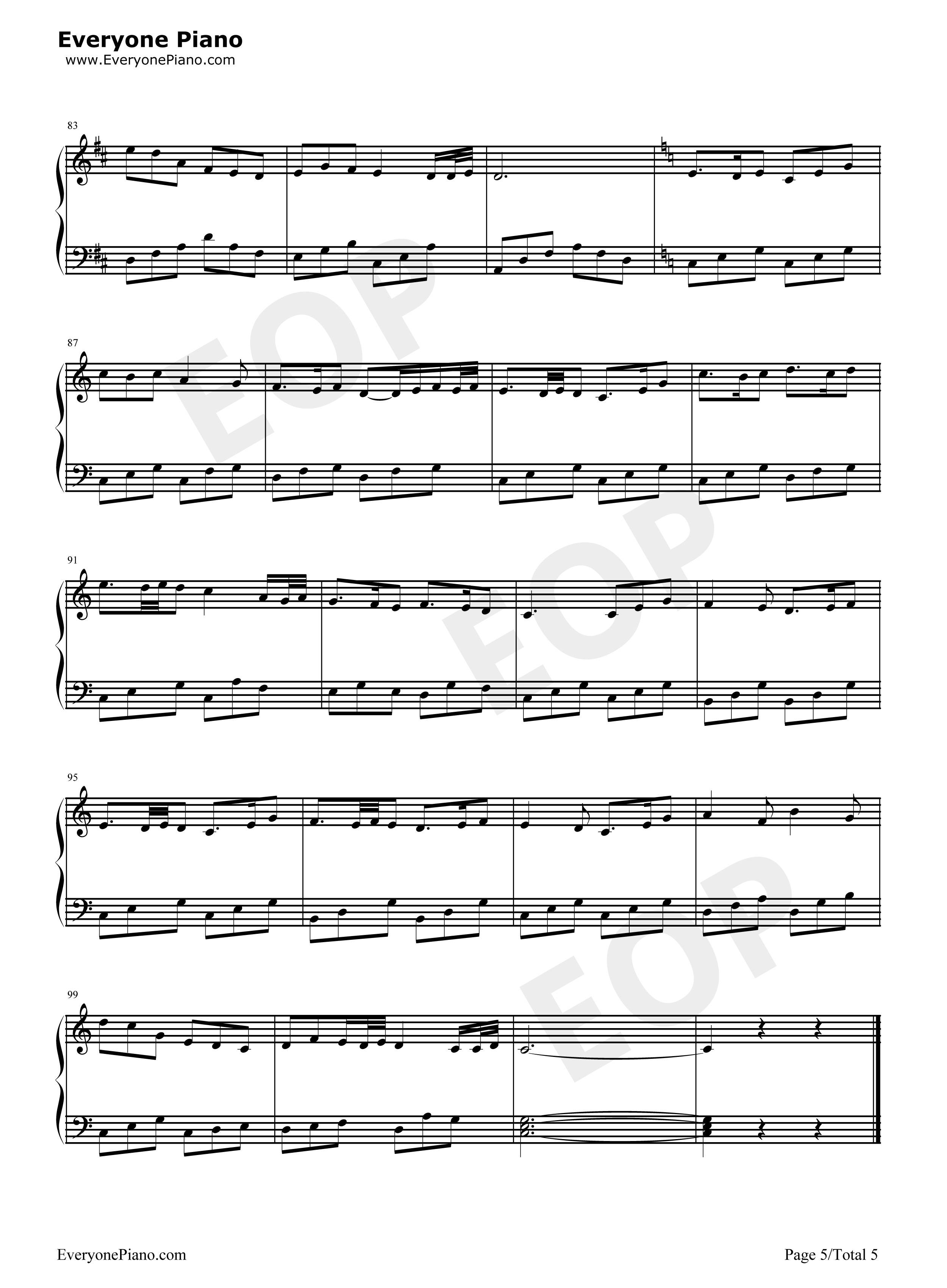 荆棘鸟主题曲钢琴谱-Henry Mancini5