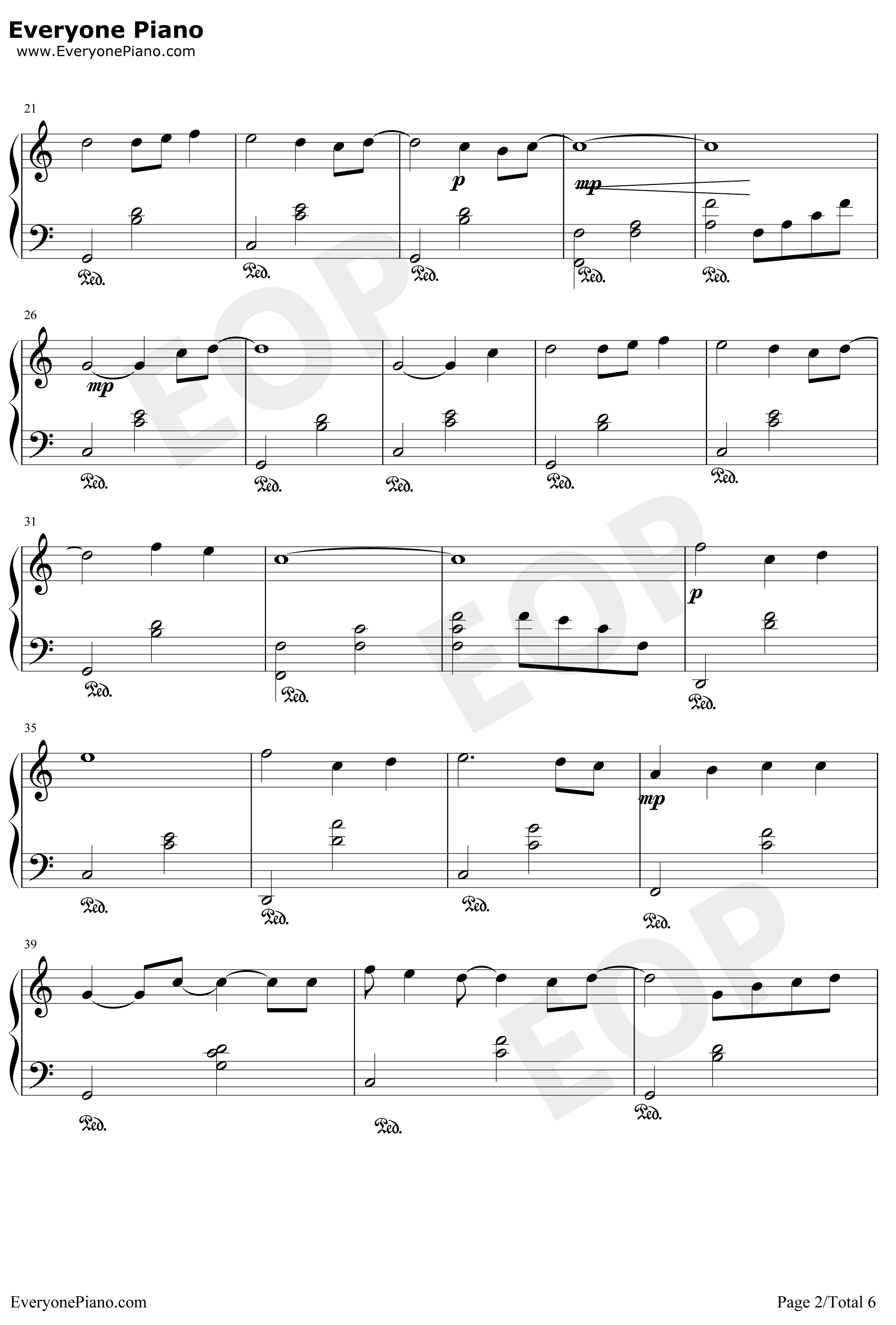 小小的手心简单版钢琴谱-麻枝准-CLANNAD2