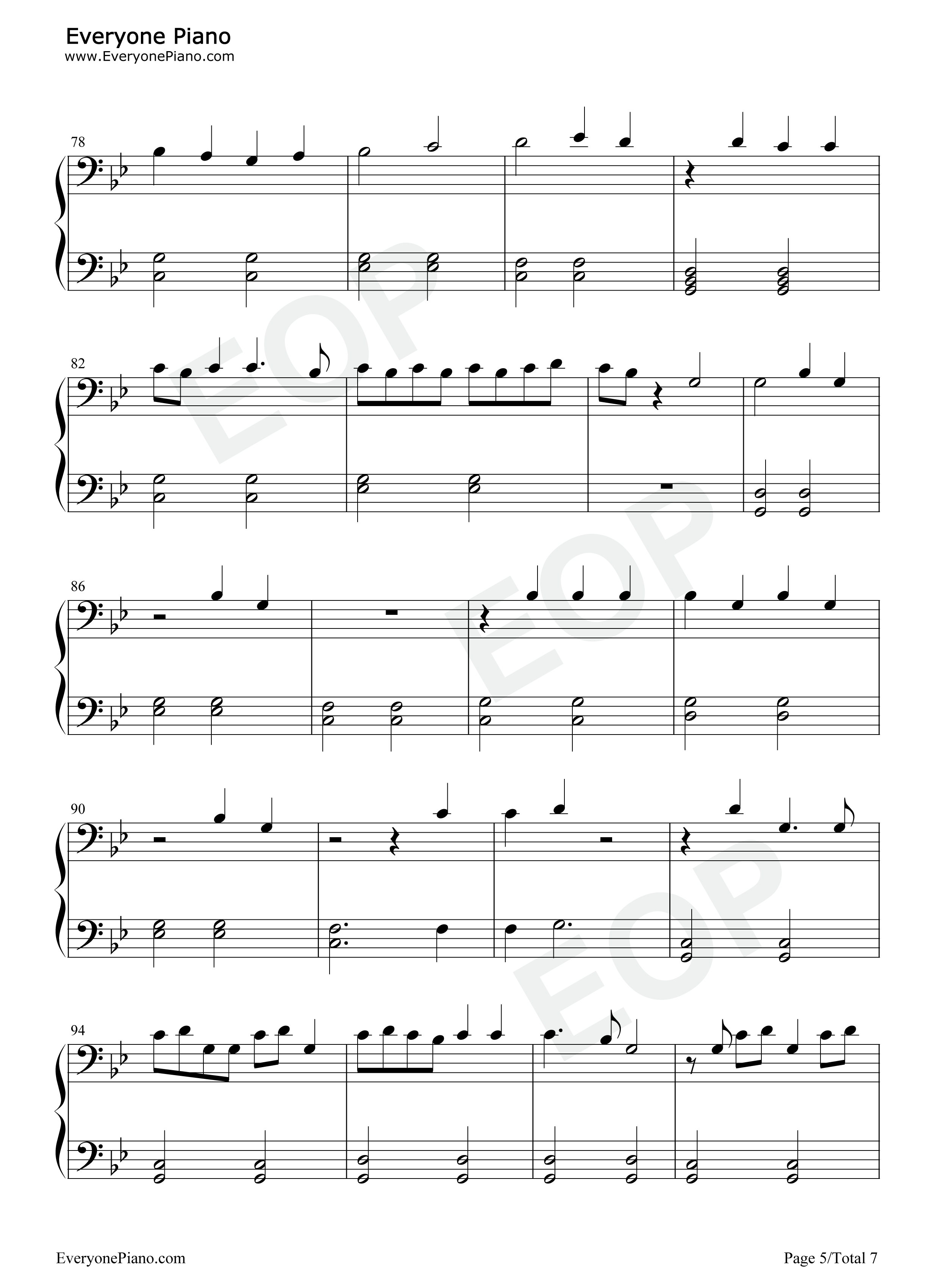 No Body No Crime钢琴谱-Taylor Swift5