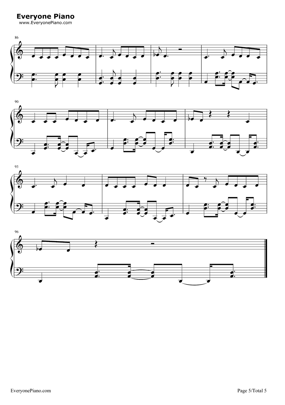 PrayerinC钢琴谱-LillyWoodandthePrick5