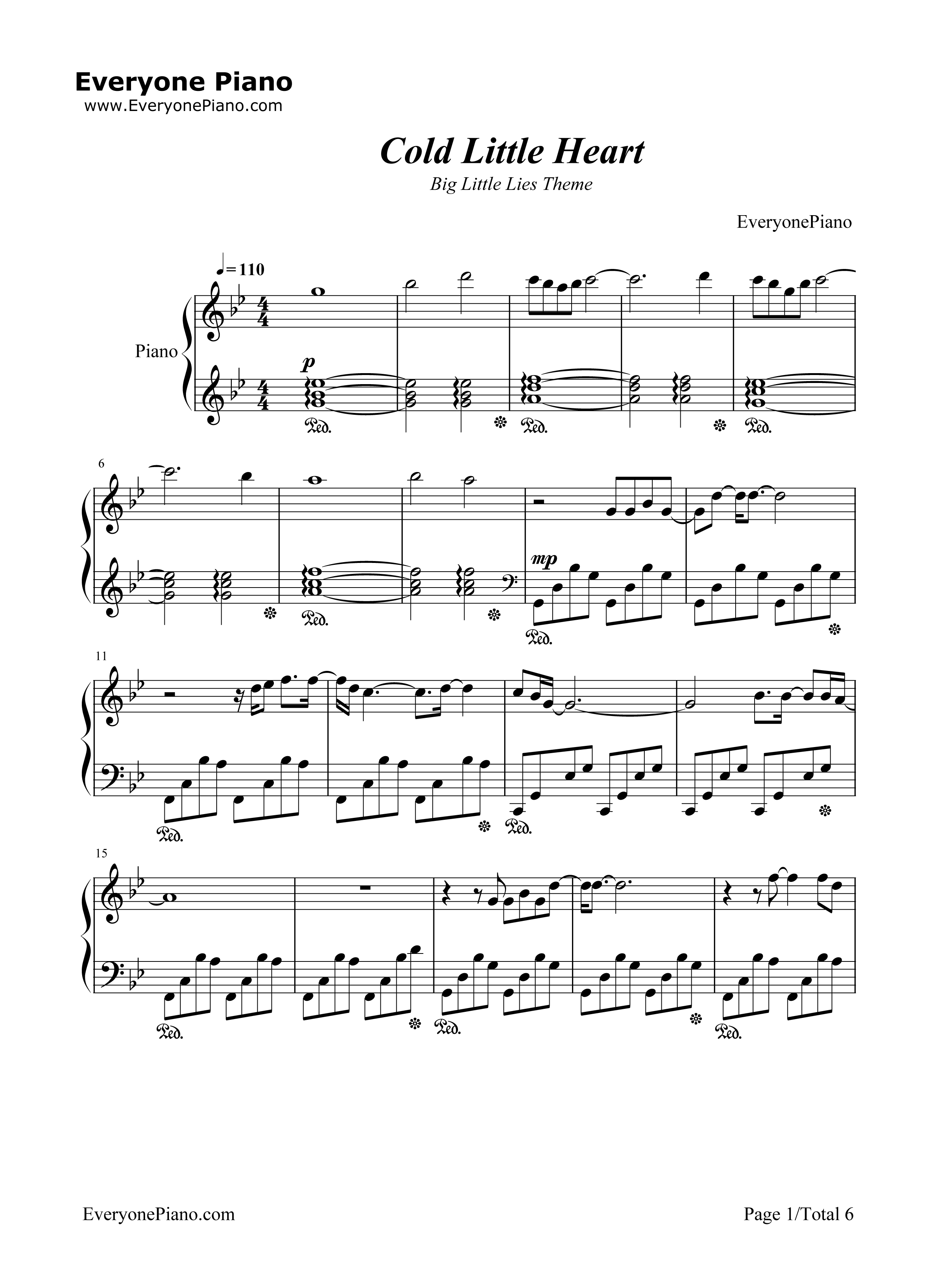 Cold Little Heart钢琴谱-Michael Kiwanuka1