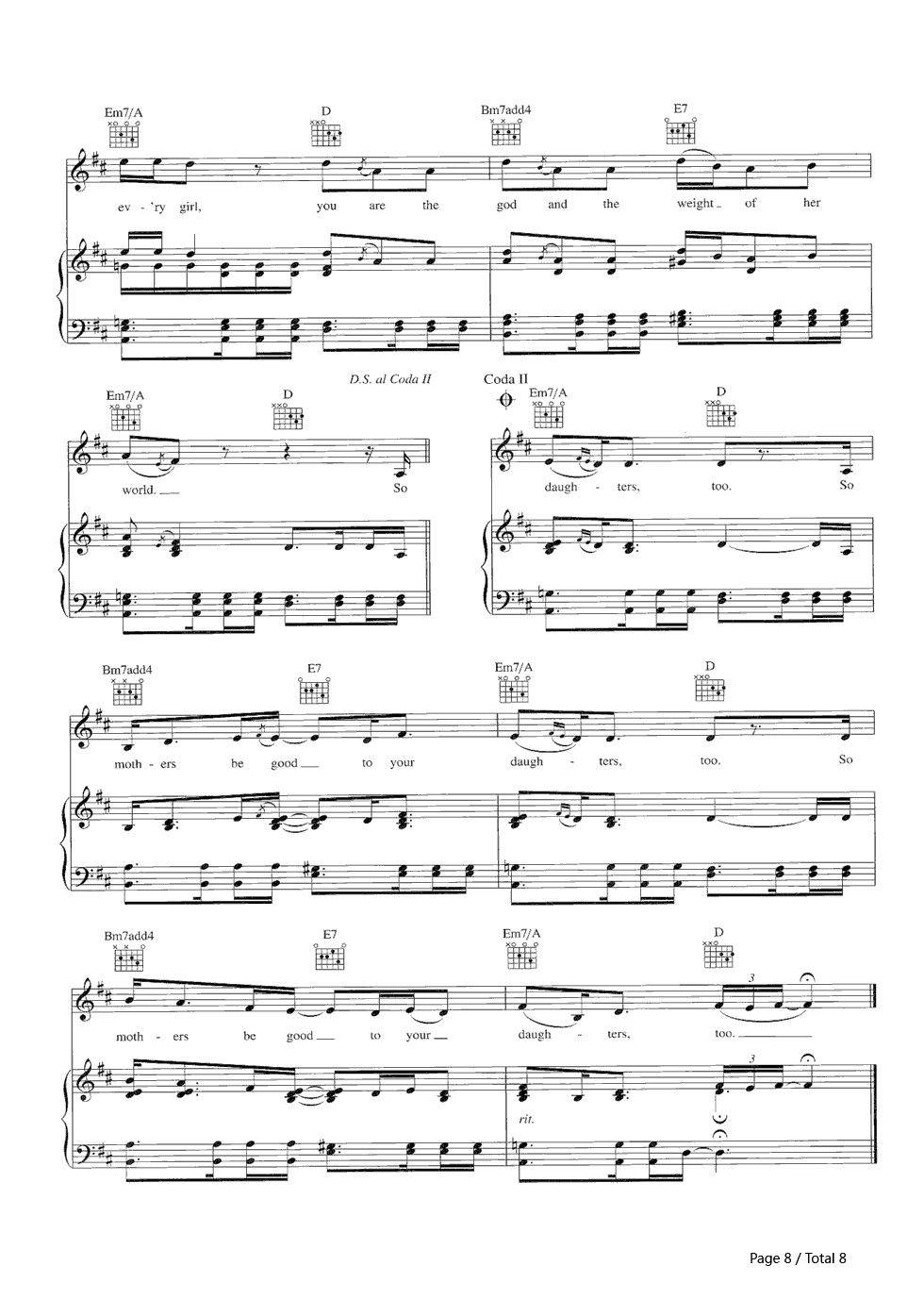 Daughters钢琴谱-John Mayer8