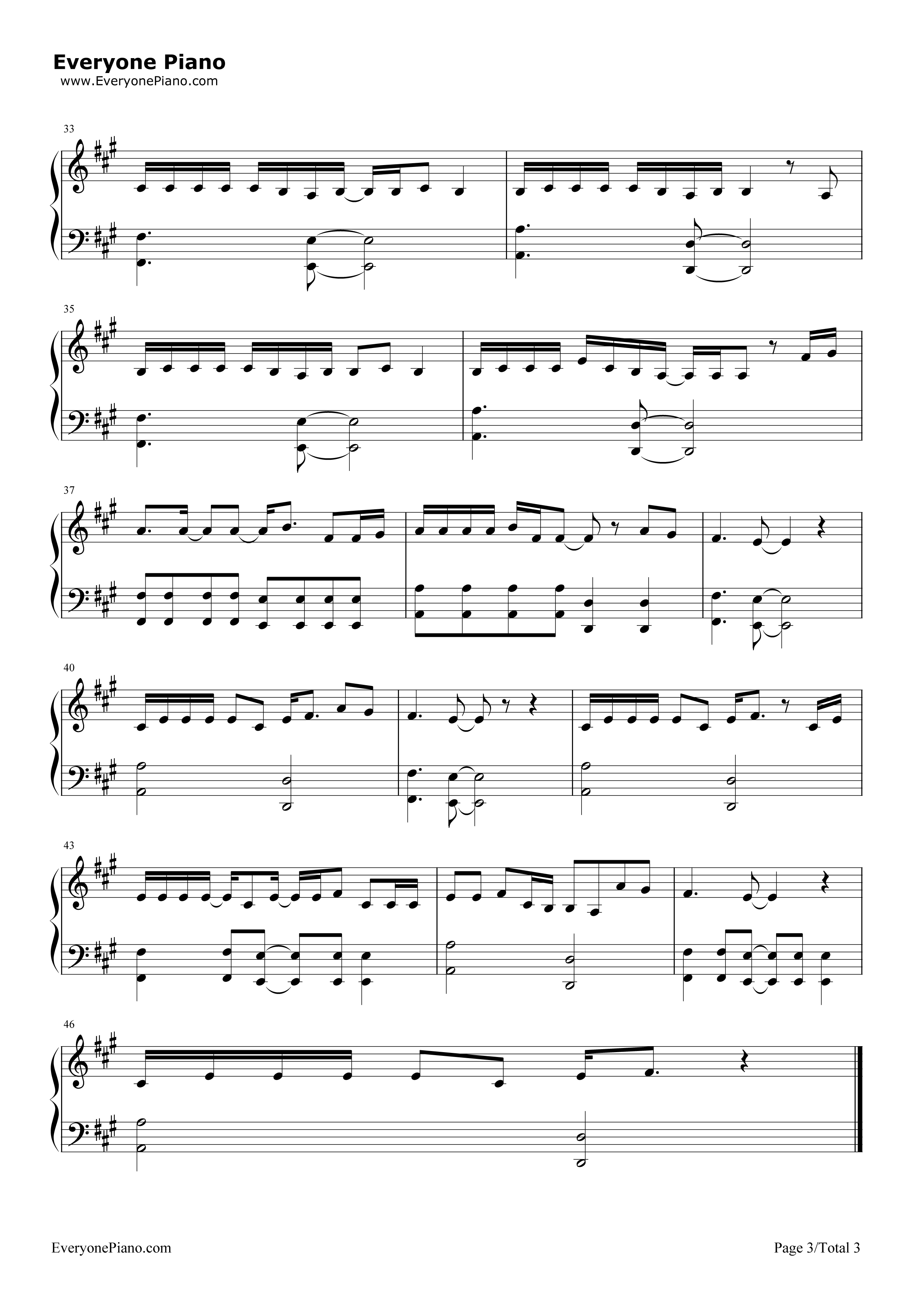 Heavy钢琴谱-Linkin Park Kiiara3