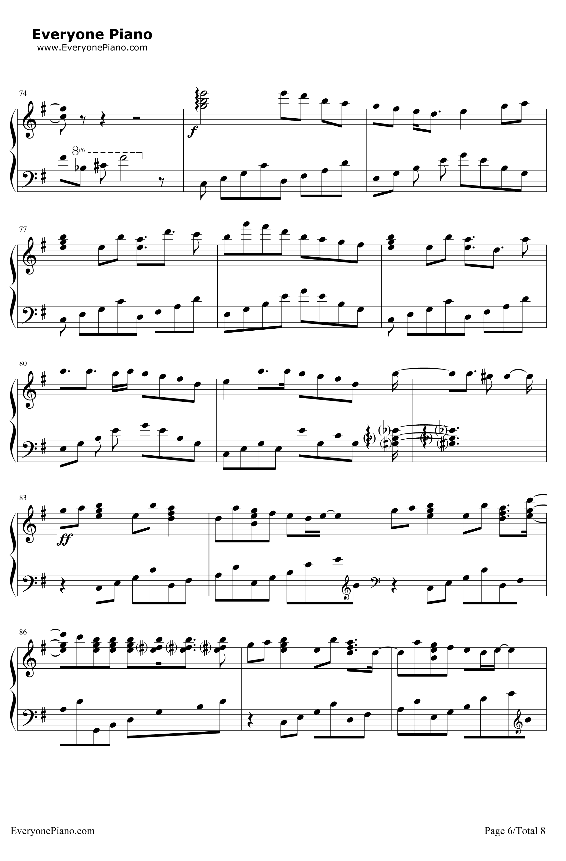 恋人を射ち堕とした日钢琴谱-SoundHorizon6