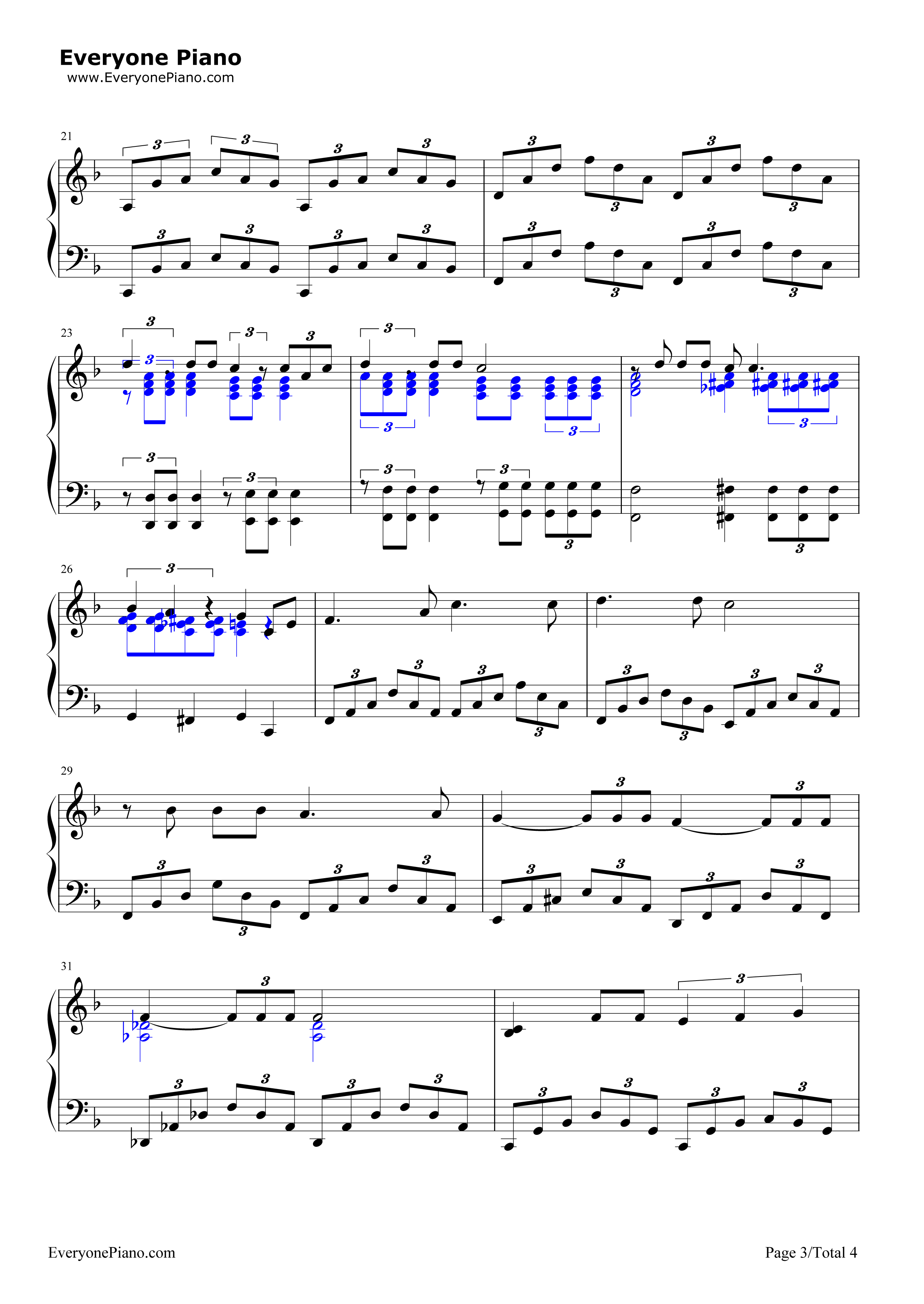 What a Wonderful World钢琴谱-Louis Armstrong3