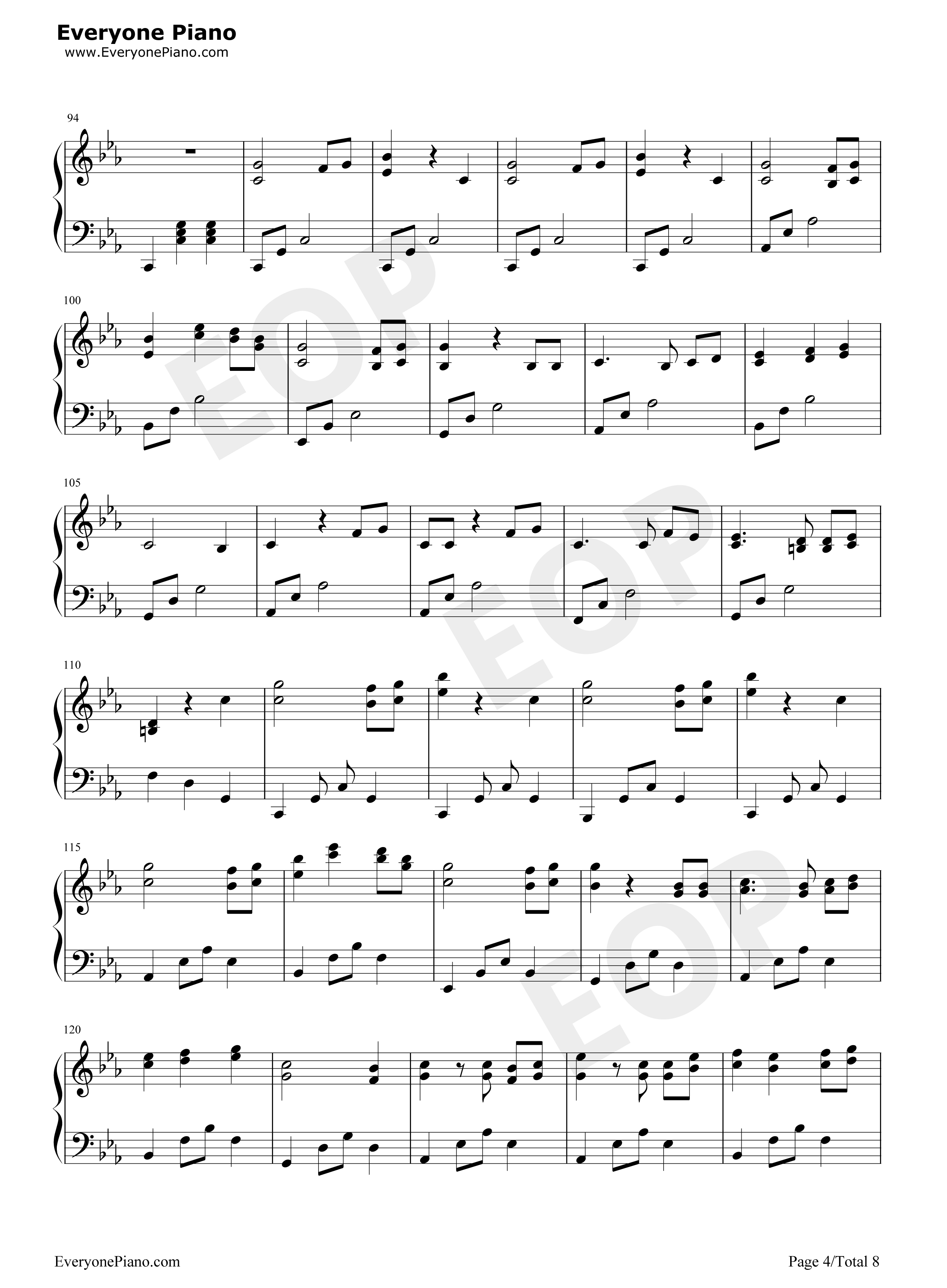 四季折の羽钢琴谱-鏡音リン  鏡音レン4