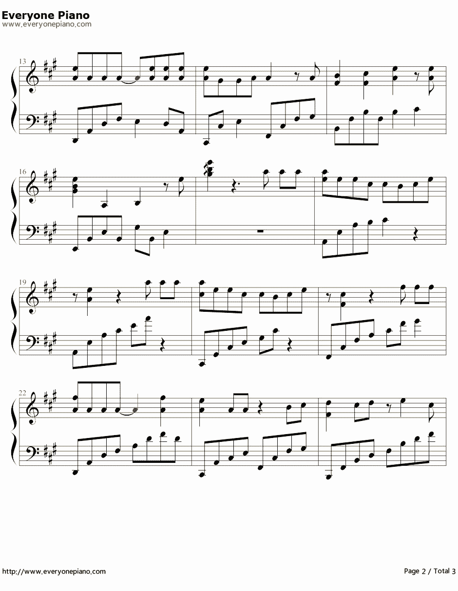 电影十分爱钢琴插曲钢琴谱-张敬轩2