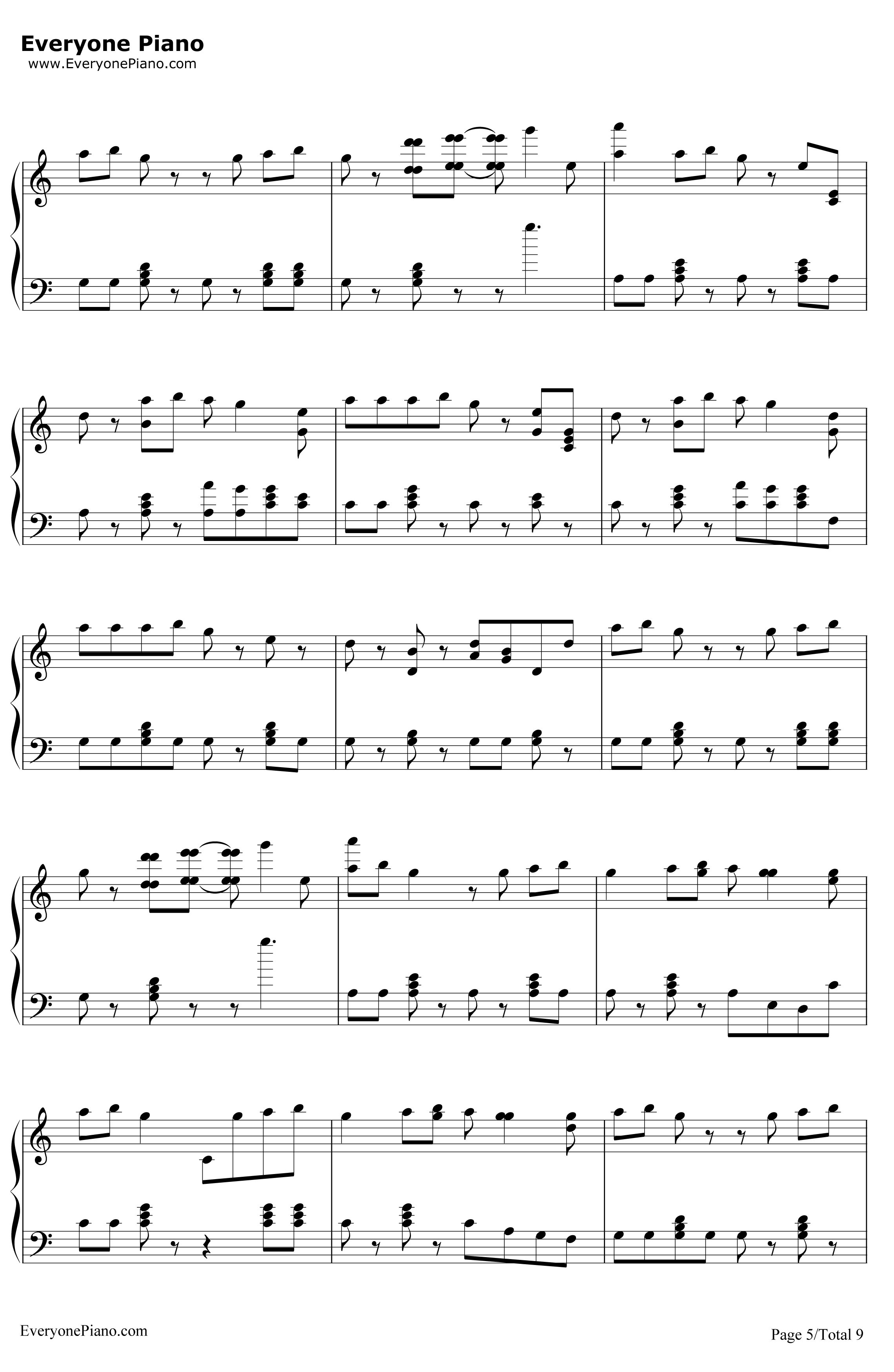 ShakeItOff钢琴谱-TaylorSwift5