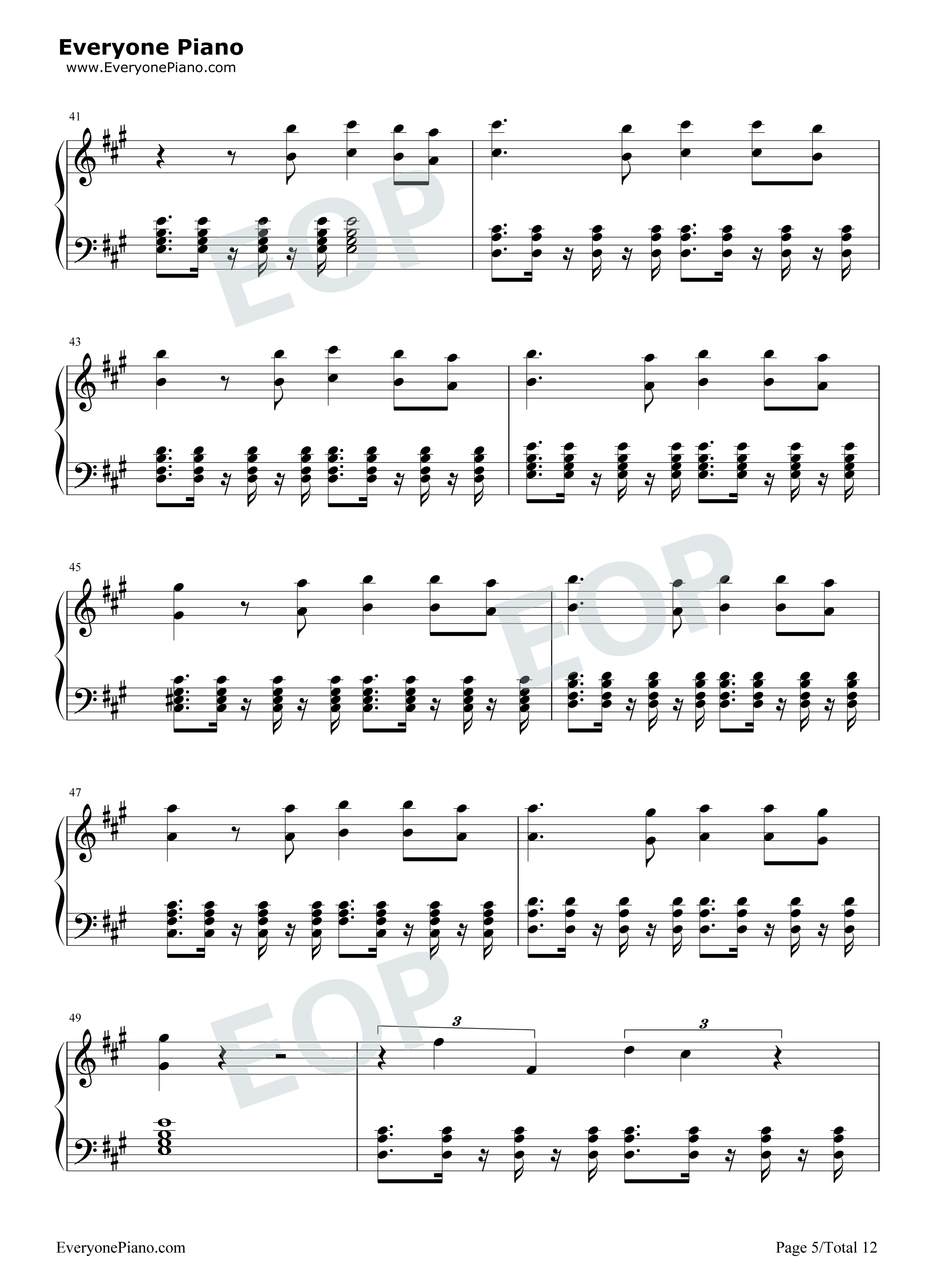 We Are One (Ole Ola)钢琴谱-Pitbull5
