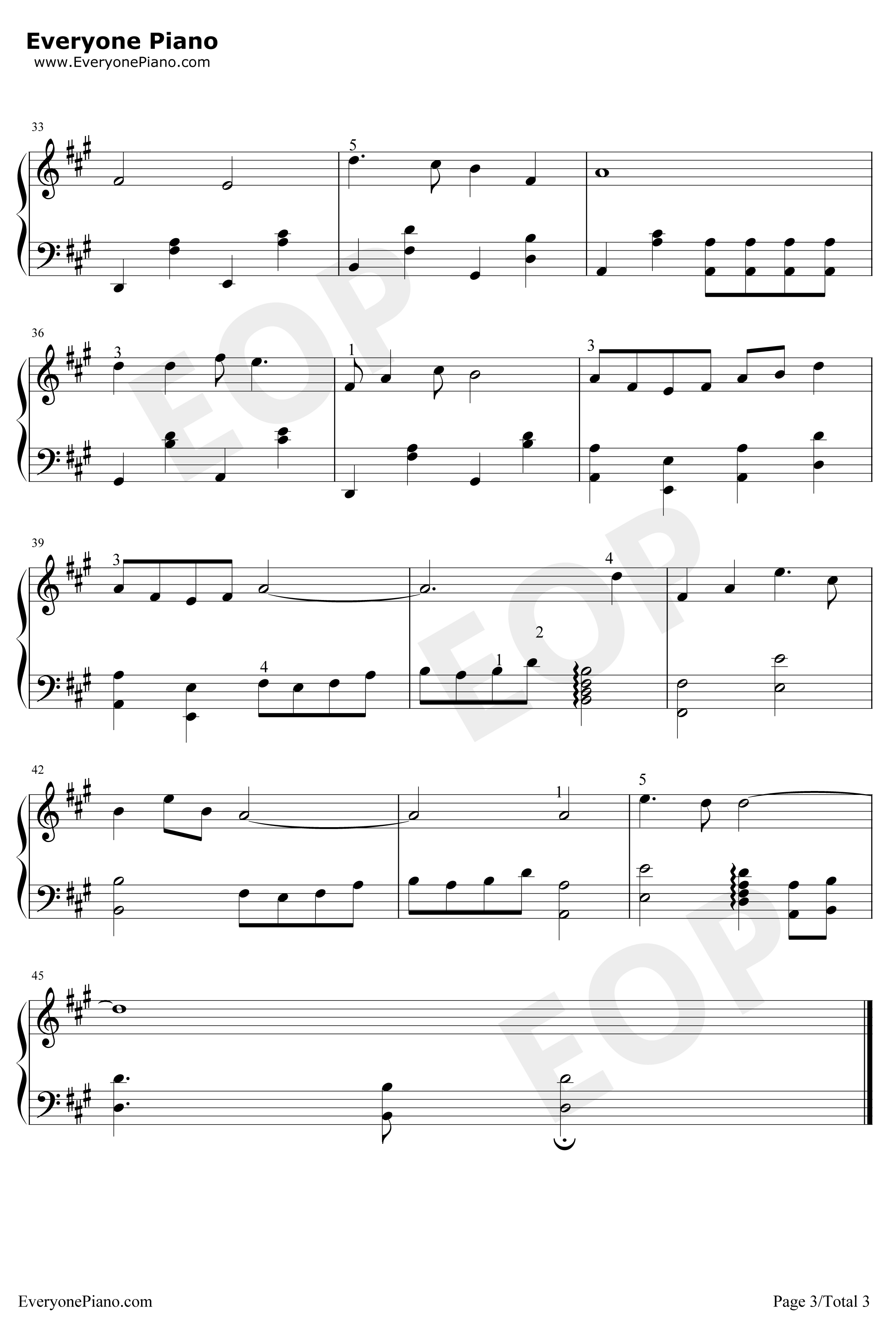 满江红钢琴谱-罗文-射雕英雄传插曲3