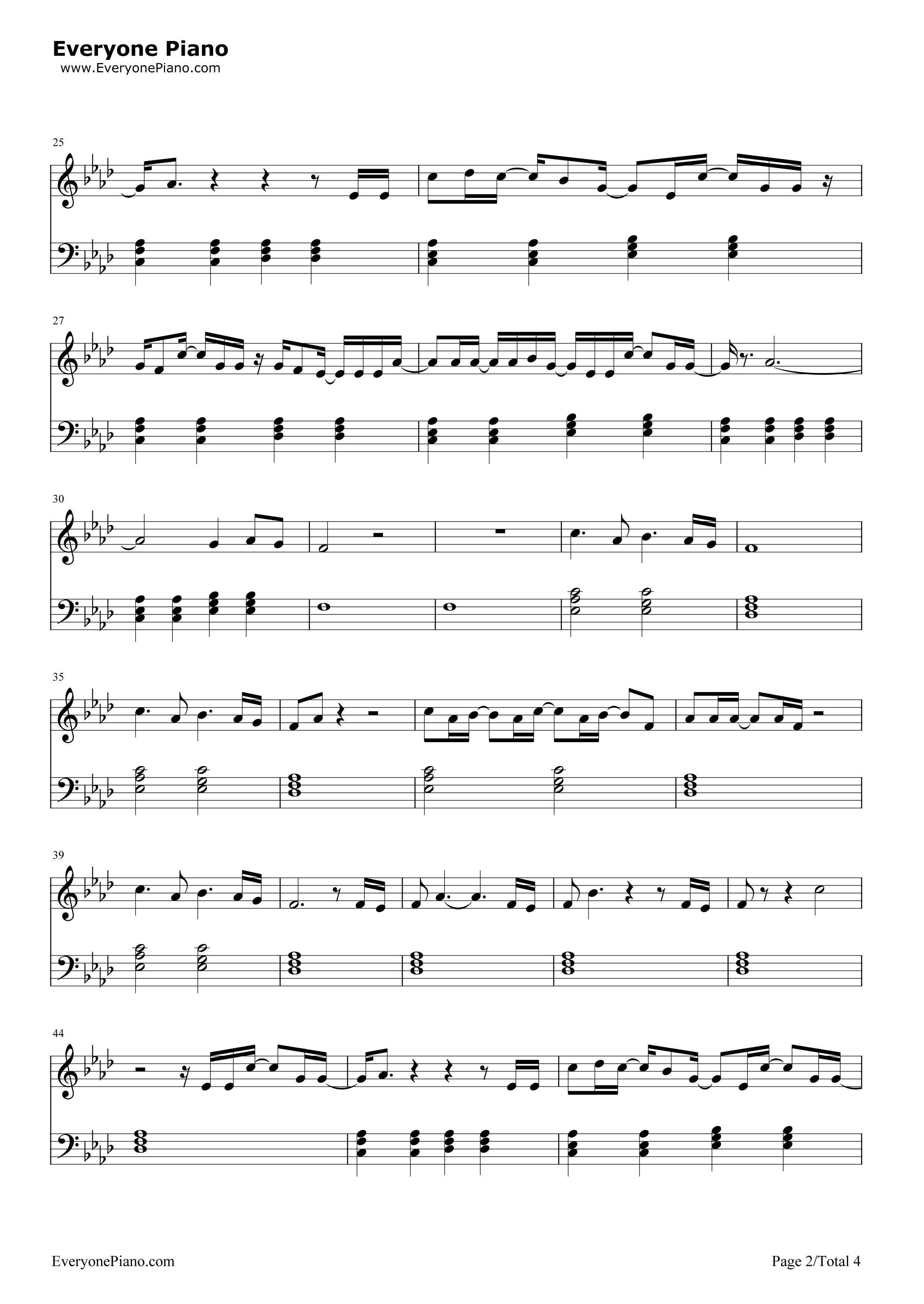 Human钢琴谱-Christina Perri2
