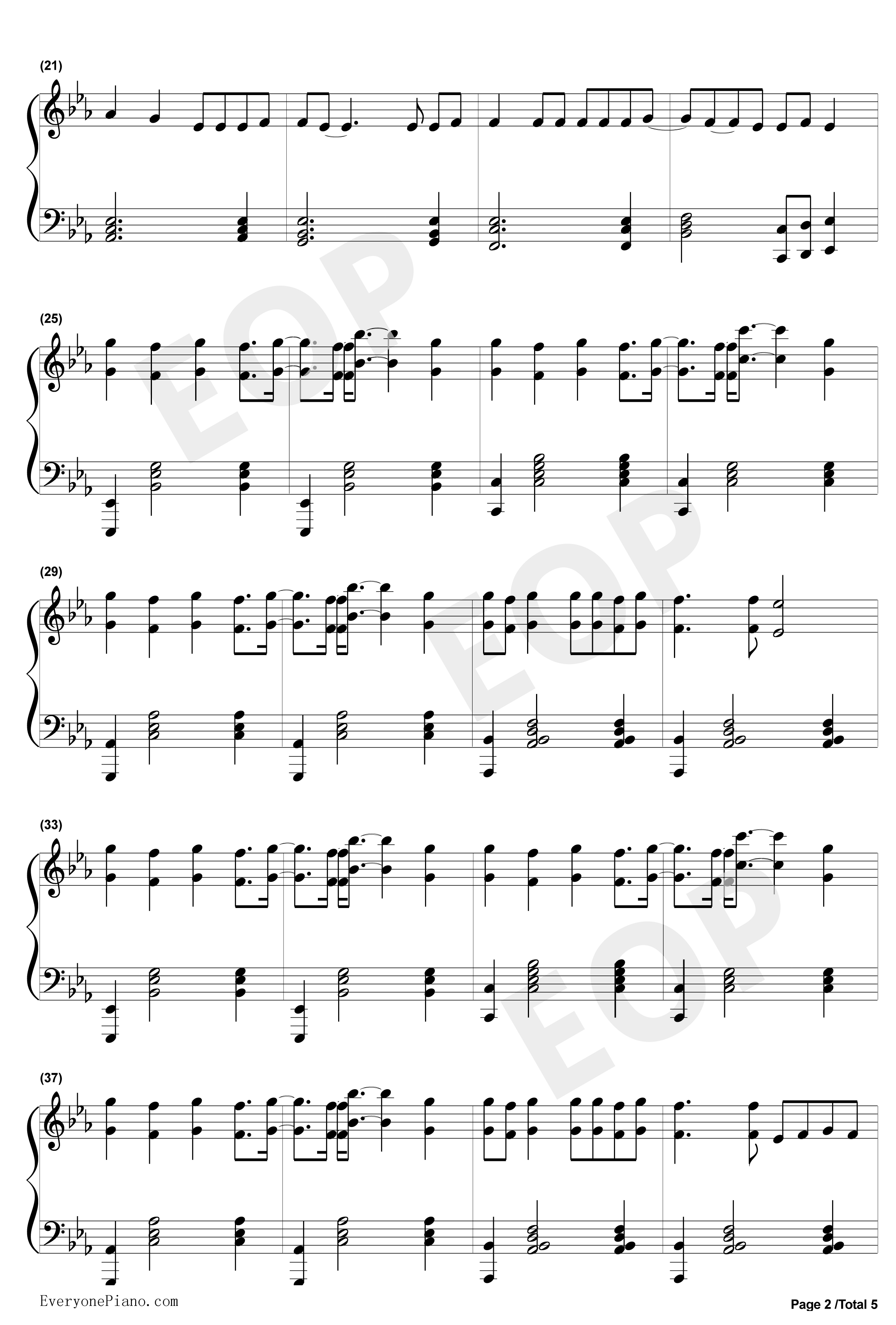 Baby（贾斯汀·比伯）钢琴谱-Justin Bieber贾斯汀·比伯2