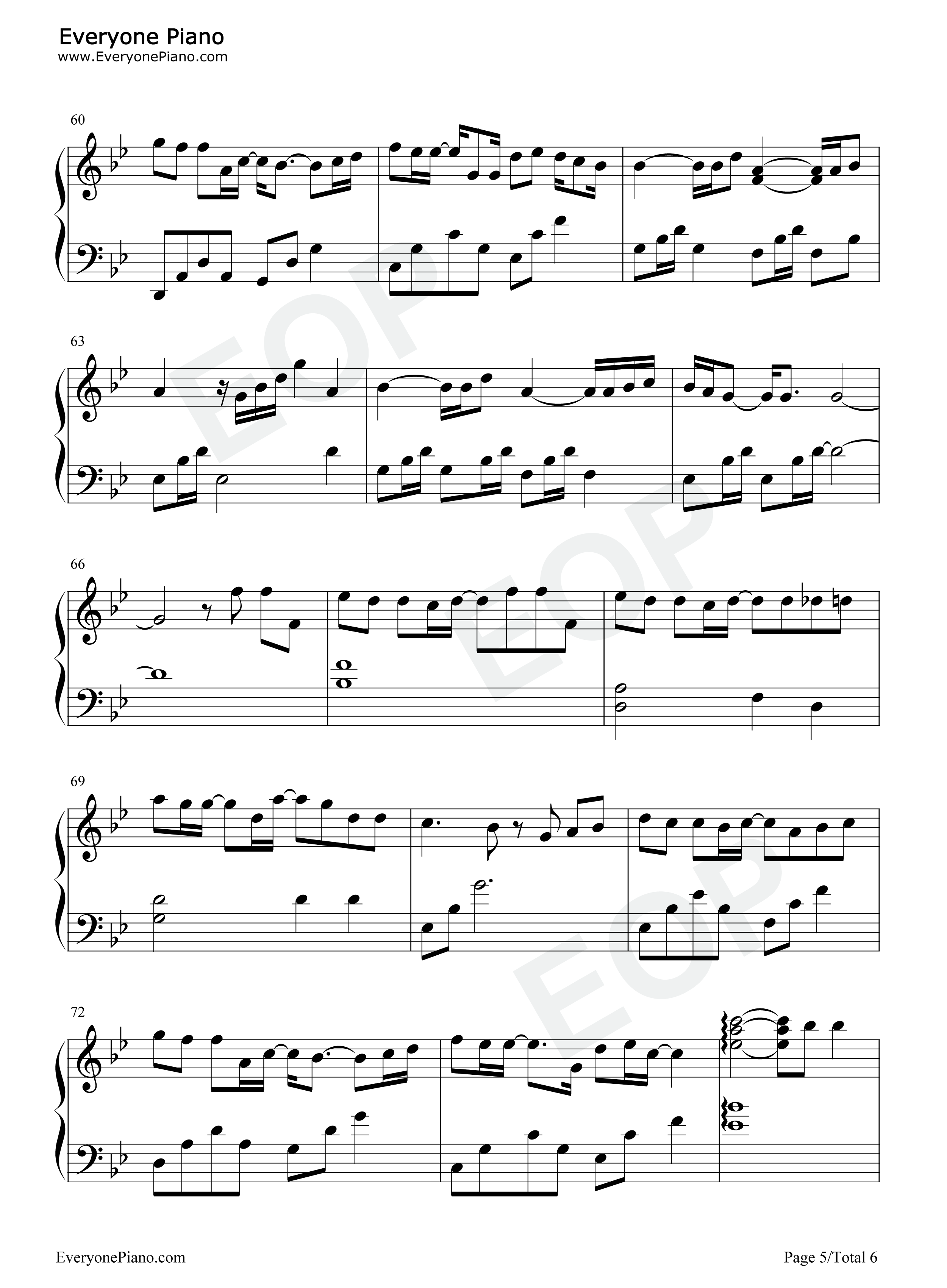 刻在我心底的名字钢琴谱-陈昊森 卢广仲5