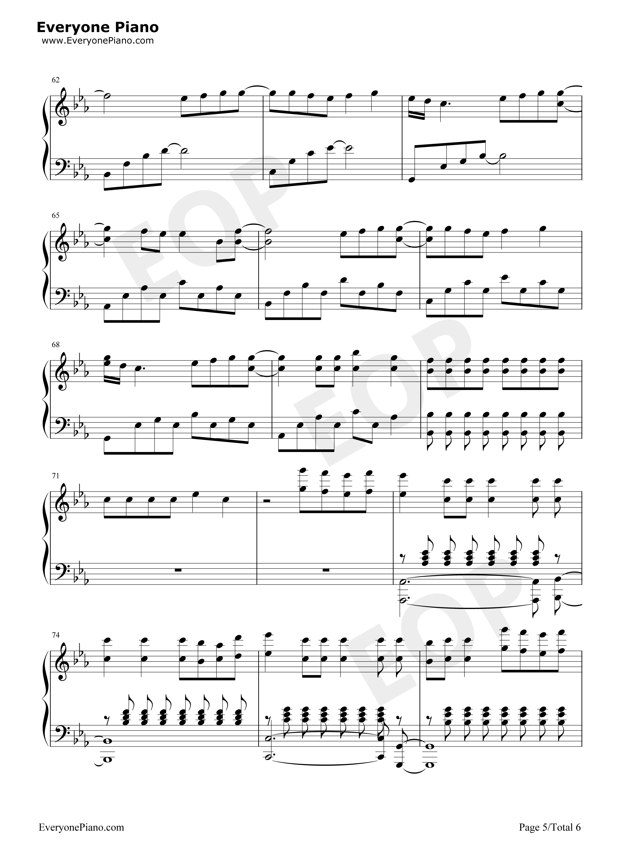 Handclap钢琴谱-Fitz & The Tantrums5