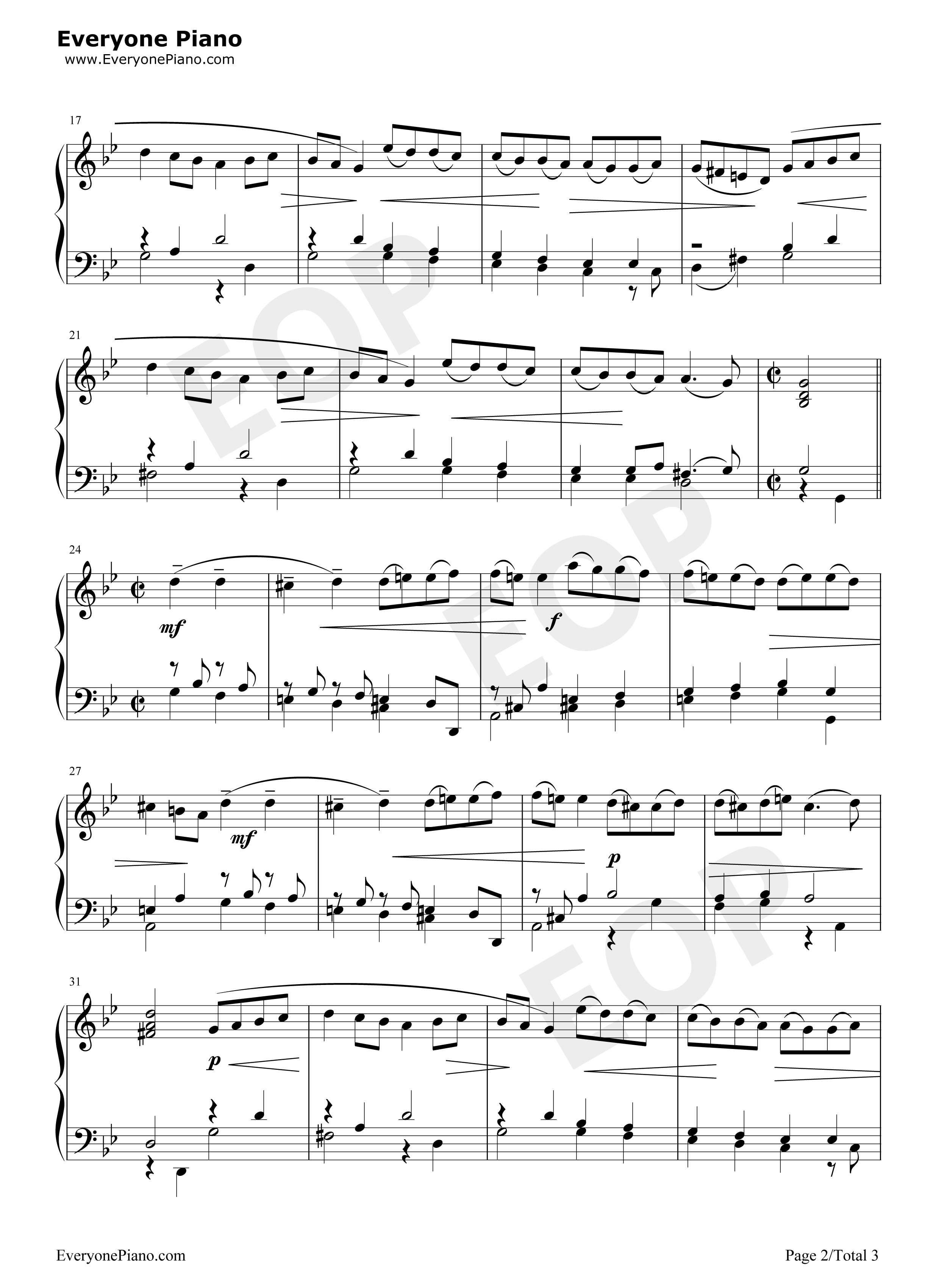 加伏特舞曲 15钢琴谱-巴赫2