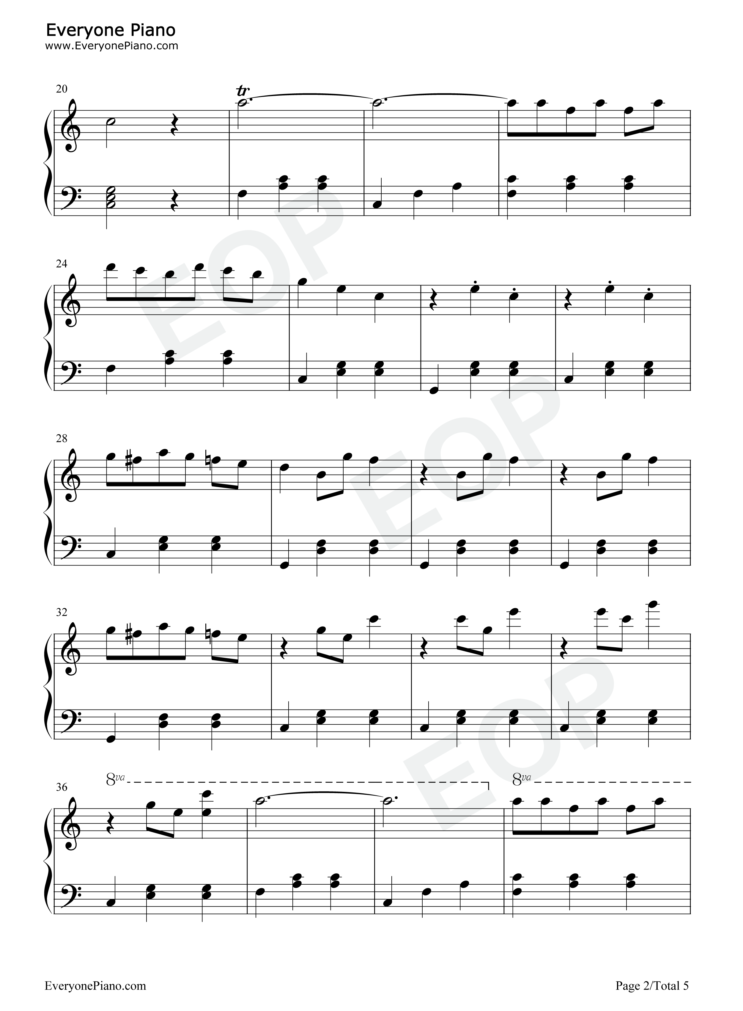 杜鹃圆舞曲钢琴谱-约翰·埃曼努埃尔 ·约纳森 Johan Emanuel Jonasson2