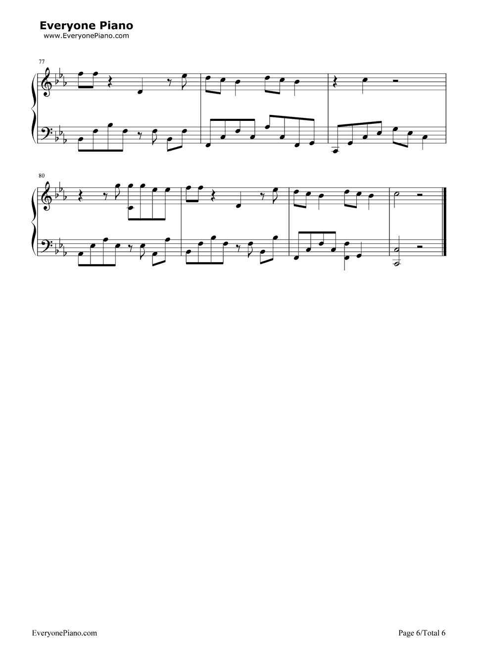 Drag Me Down钢琴谱-One Direction6