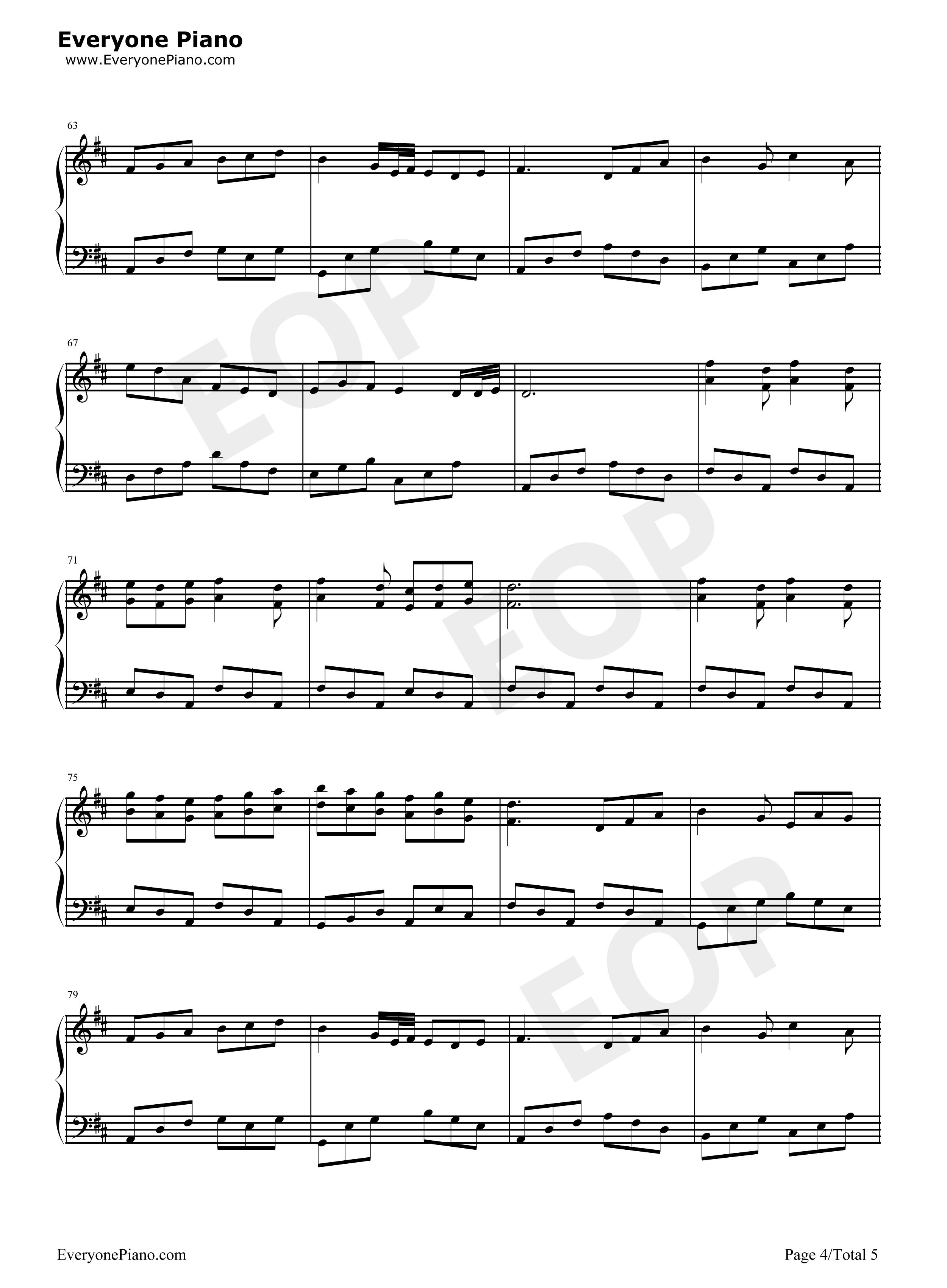 荆棘鸟主题曲钢琴谱-Henry Mancini4