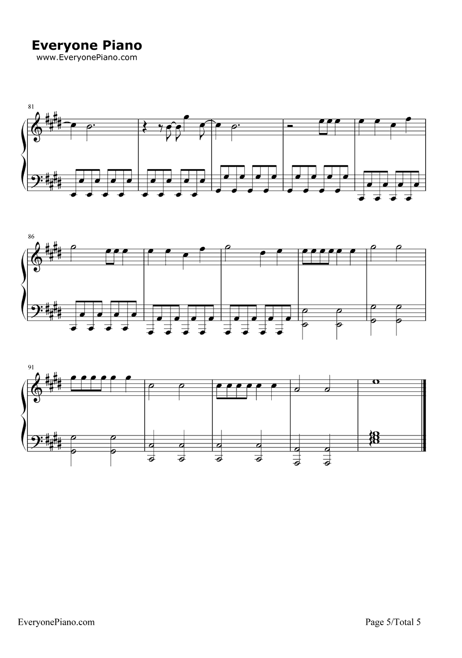 WeCan'tStop钢琴谱-MileyCyrus5