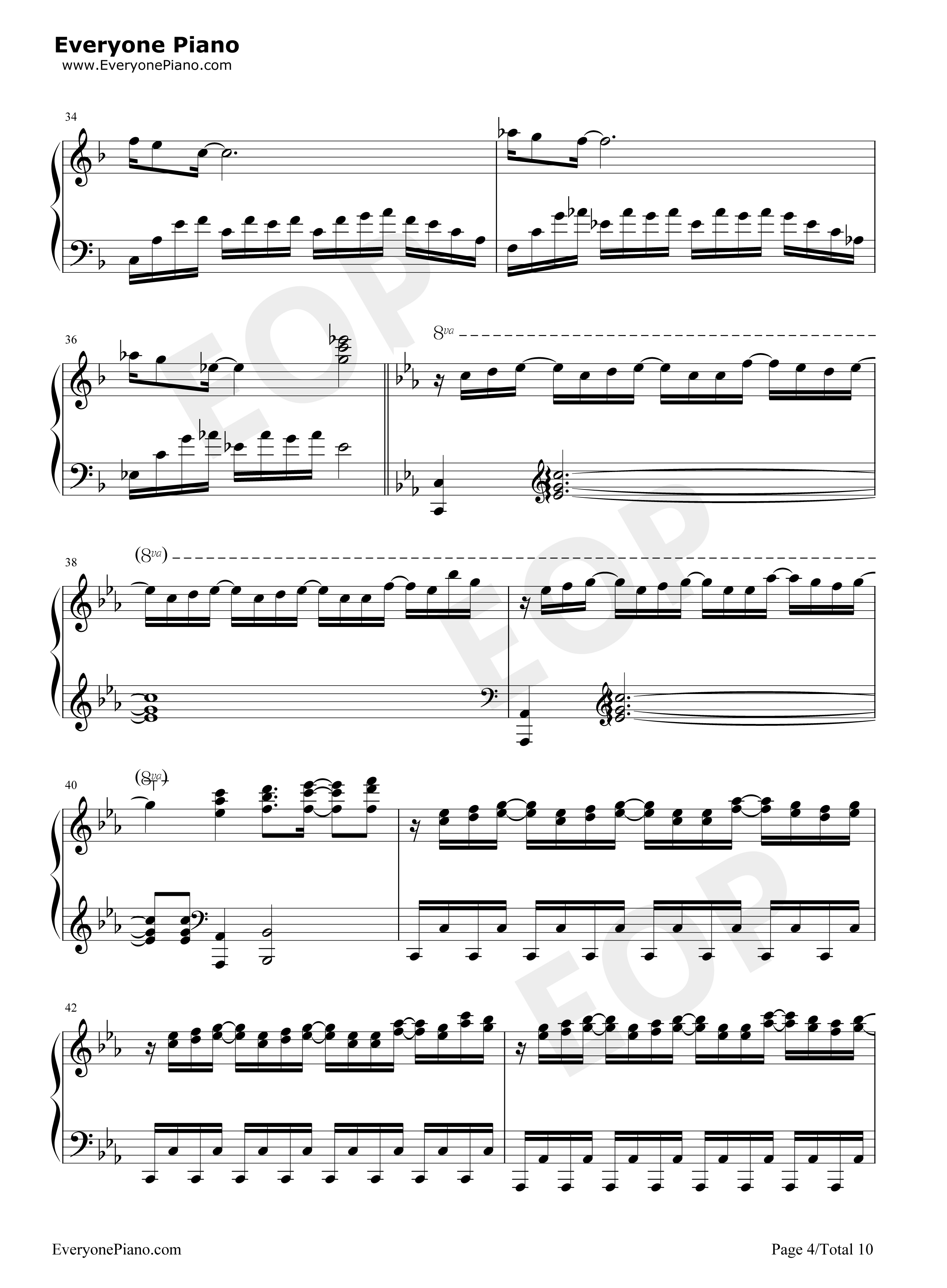 Invisible Date钢琴谱-sweet ARMS4