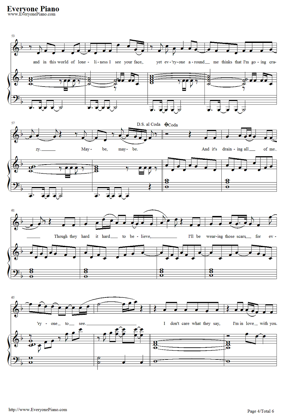 Bleeding Love钢琴谱-LeonaLewis4