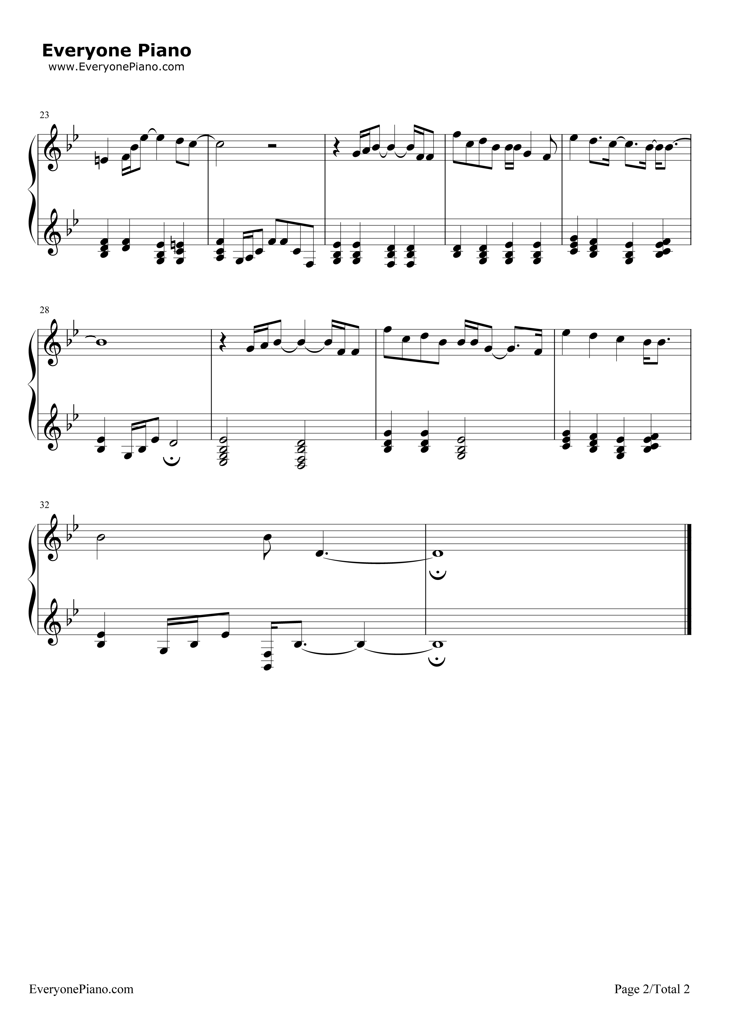 狮子王插曲钢琴谱-Elton John2