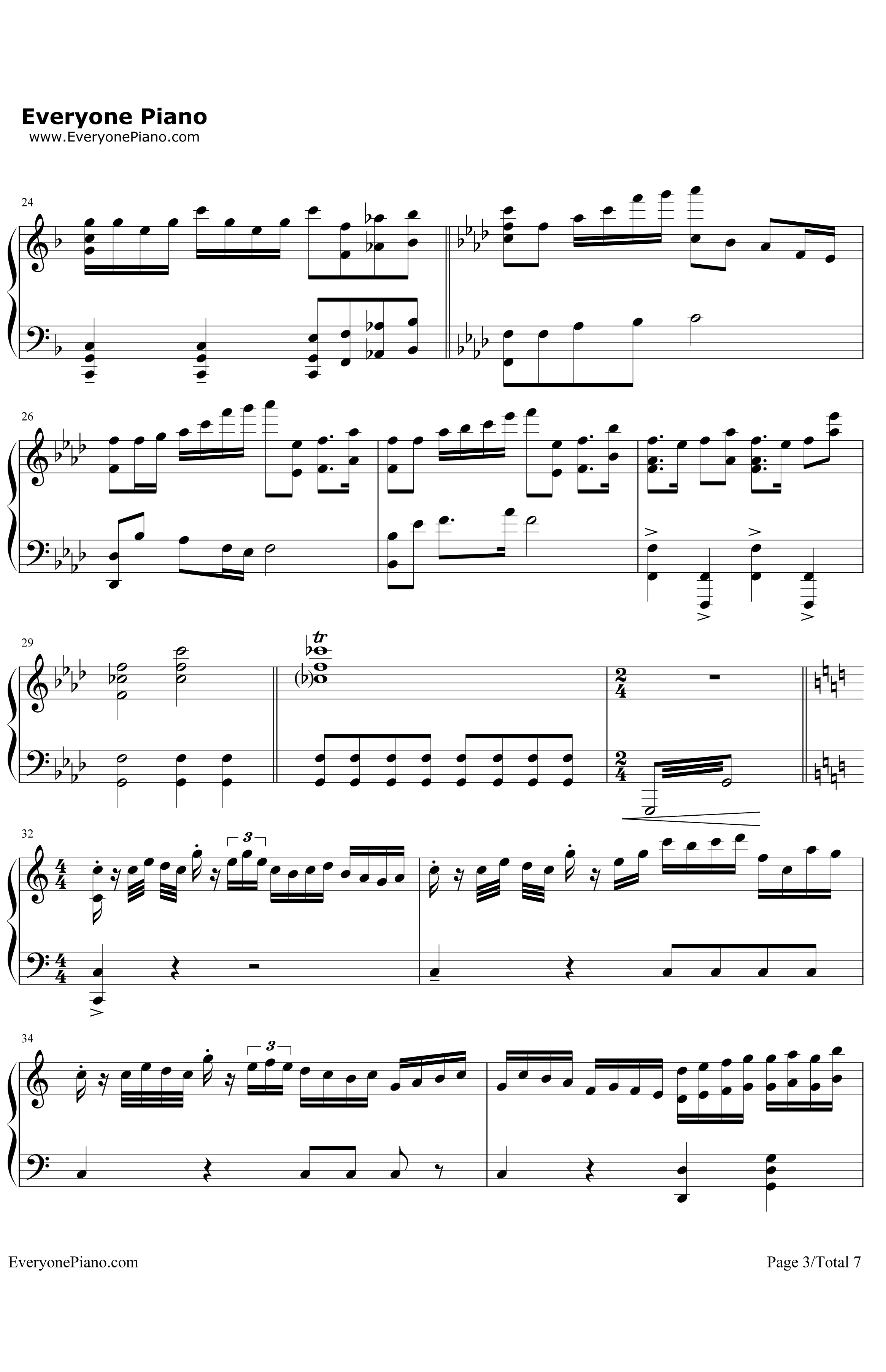 See You Tomorrow钢琴谱-JohnPowell-驯龙高手OST3