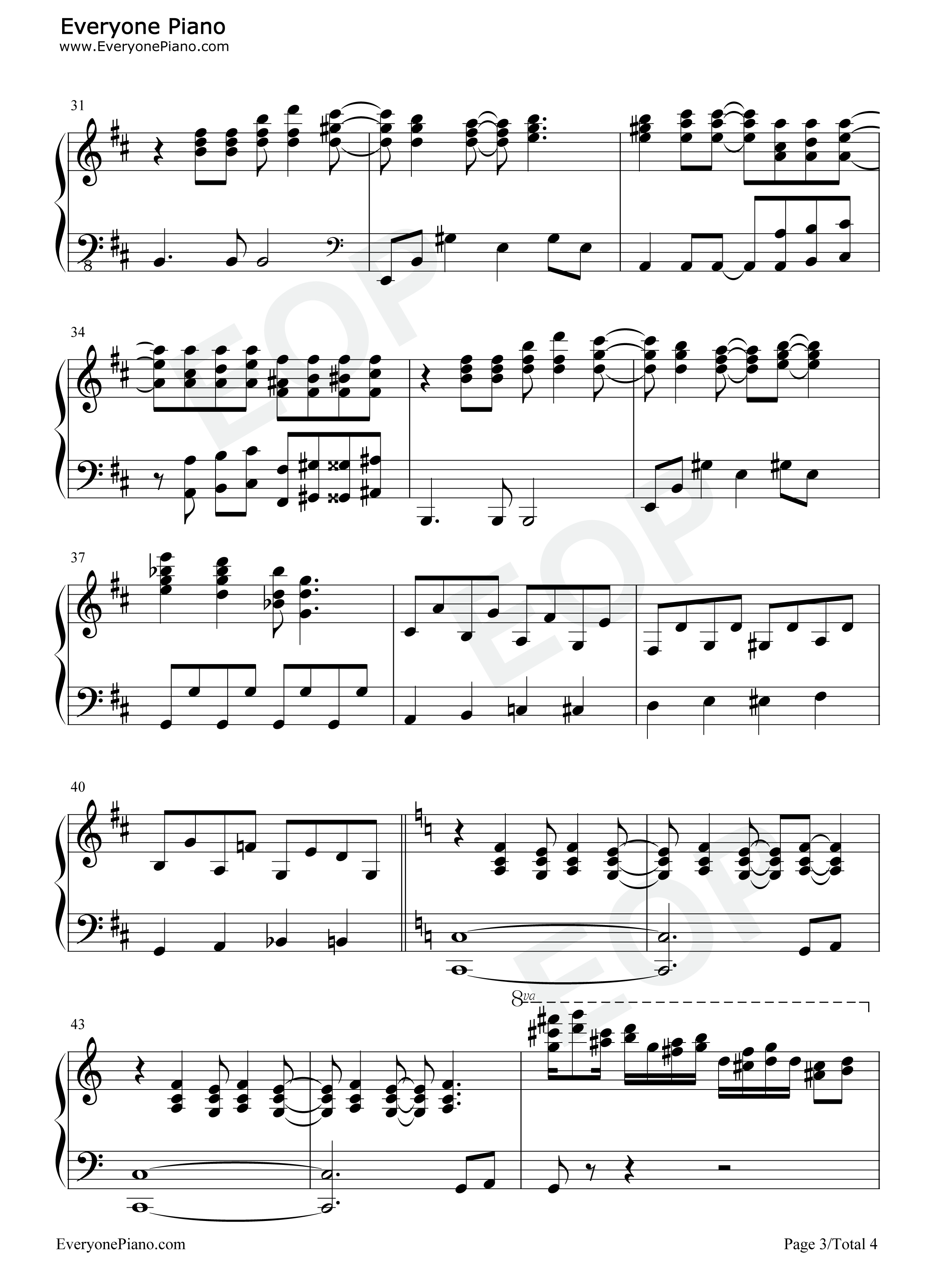 怀念的旋律钢琴谱-理查德·克莱德曼 Richard Clayderman3