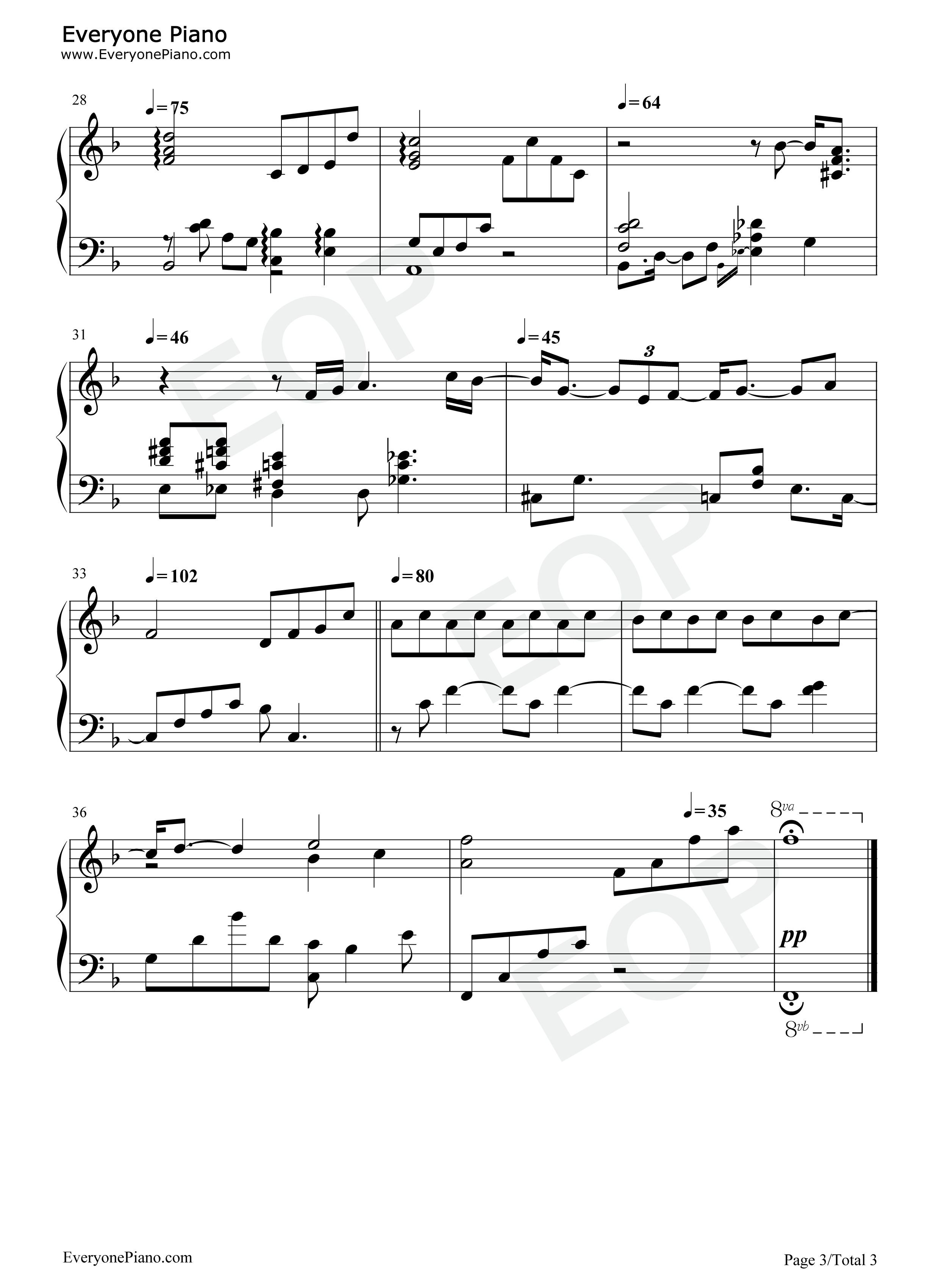 Over The Rainbow钢琴谱-Harold Arlen3
