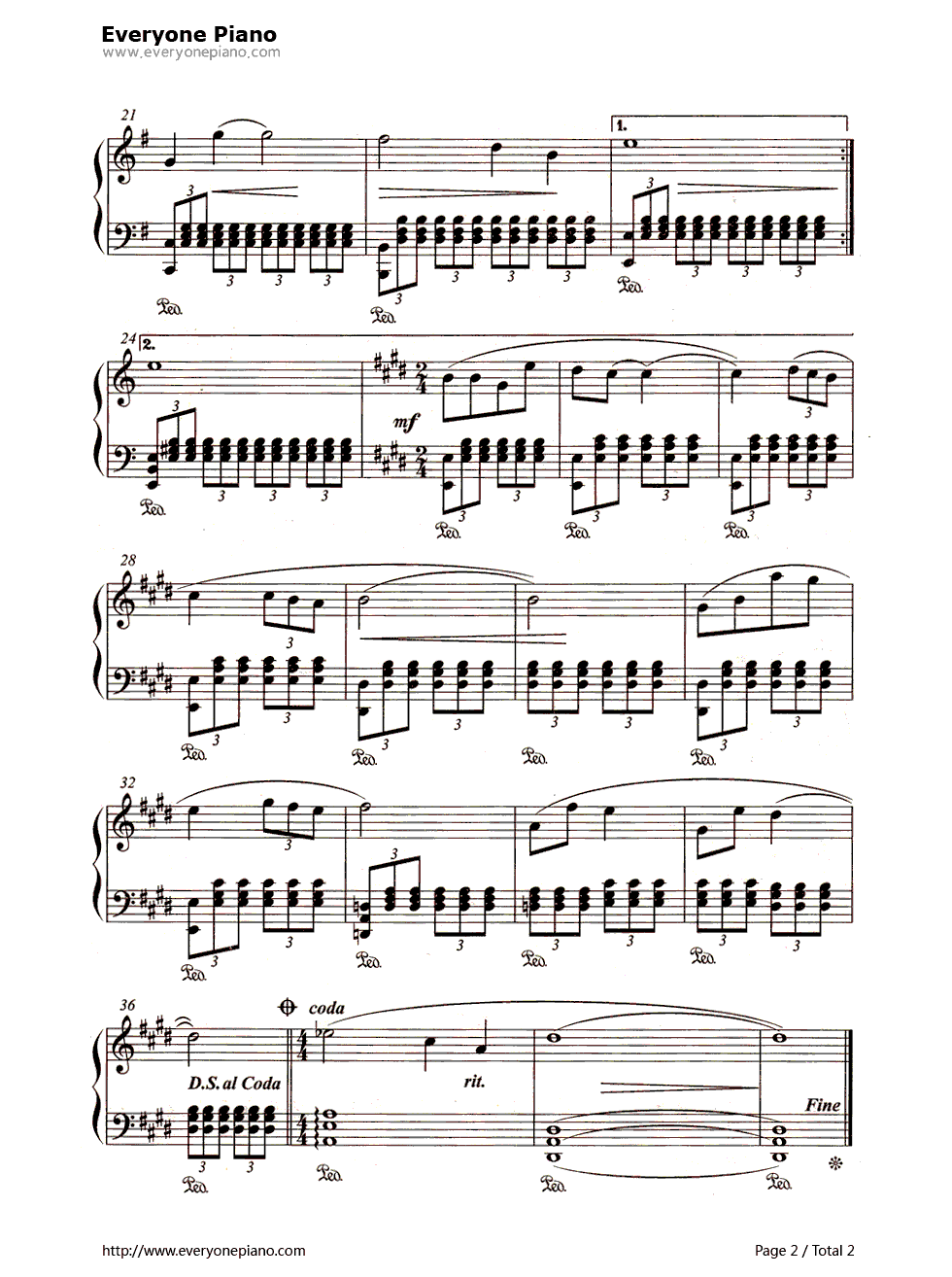 1970版《简爱》主题曲(Jane Eyre)钢琴谱-约翰·威廉姆斯(John Williams)2