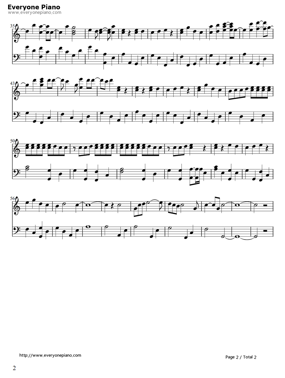 Be as One钢琴谱-melody.2
