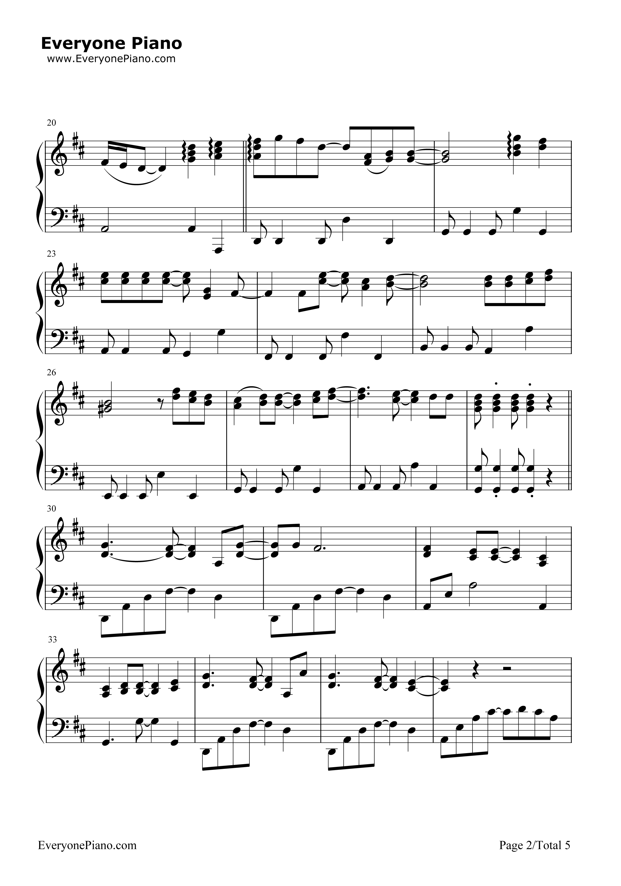 Shape of My Heart钢琴谱-Backstreet Boys2