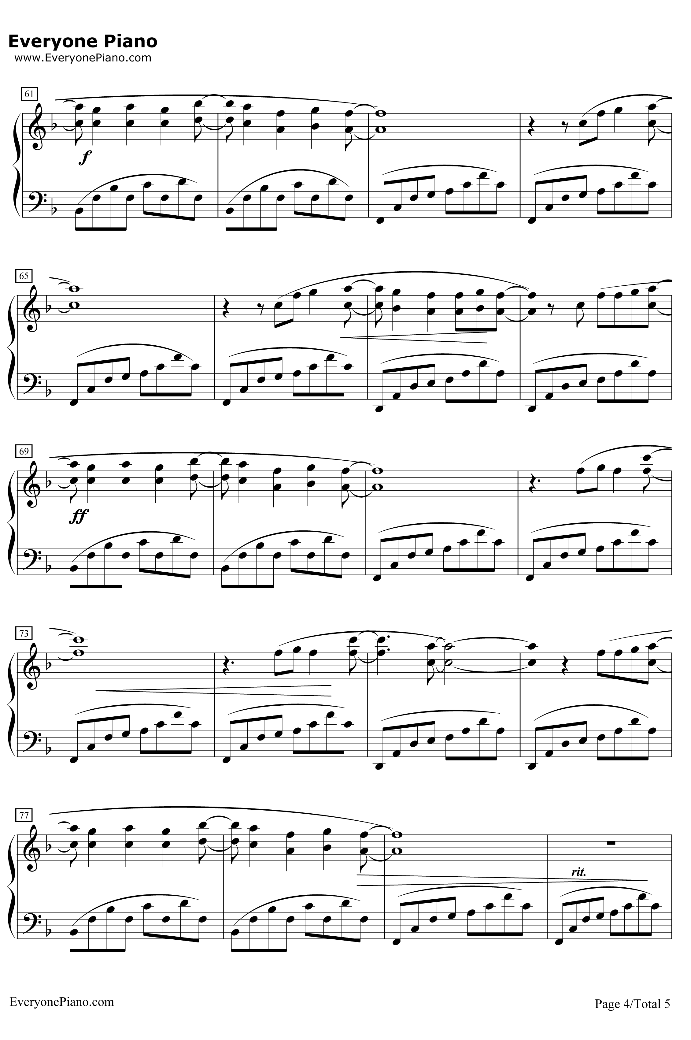 Just the Way You Are钢琴谱-BrunoMars4