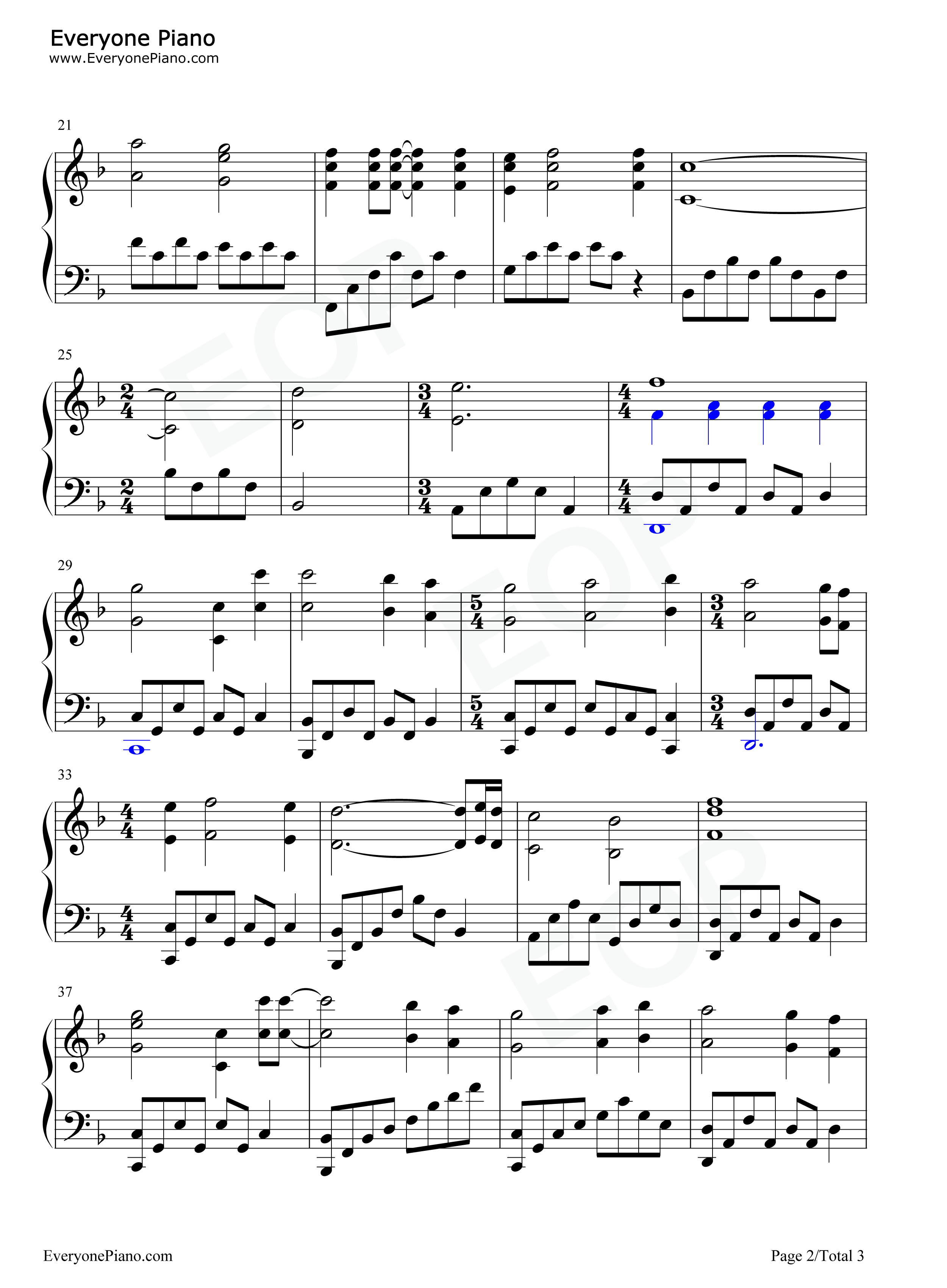 Rose钢琴谱-James Horner2