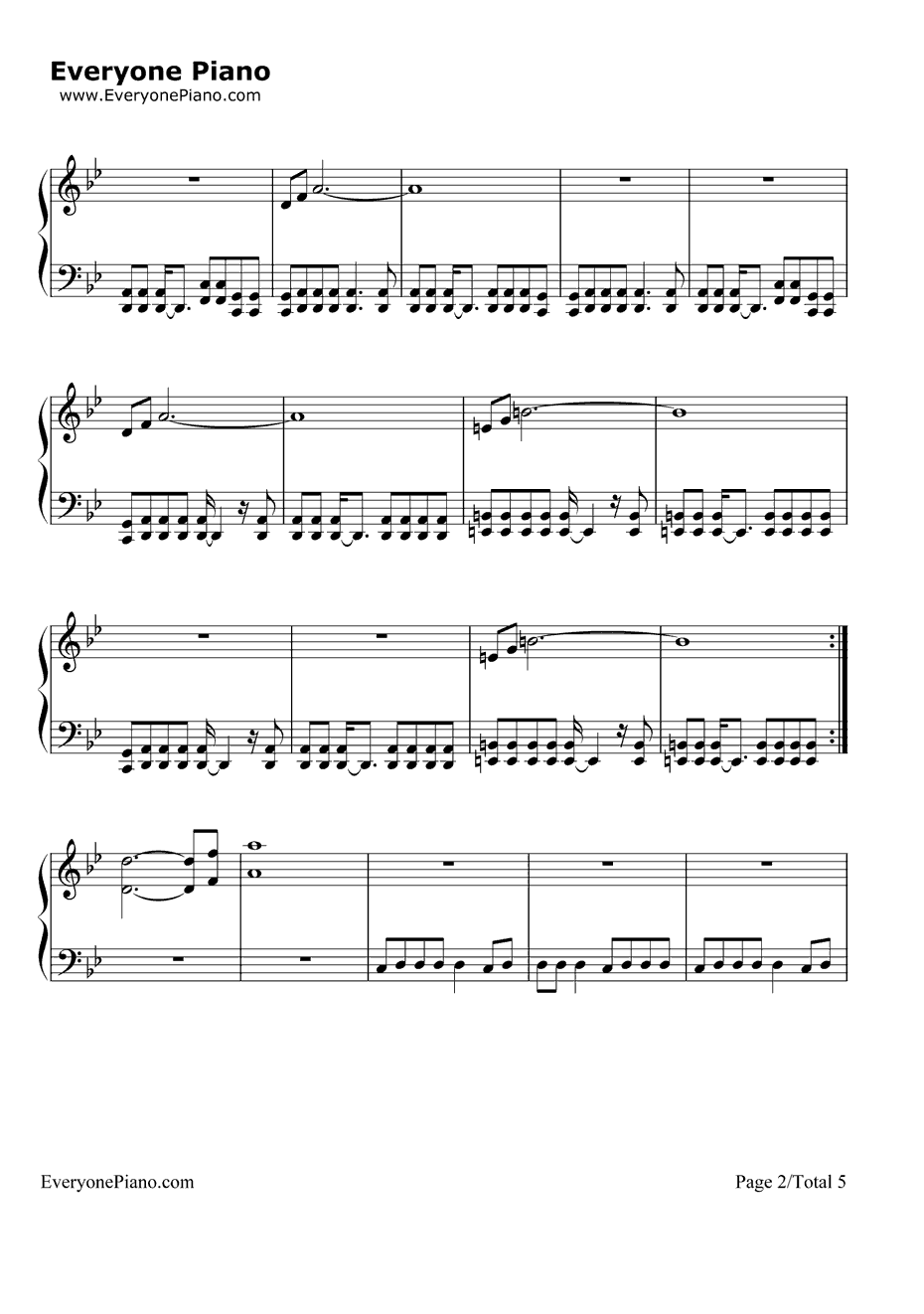 Amerika钢琴谱-Rammstein2