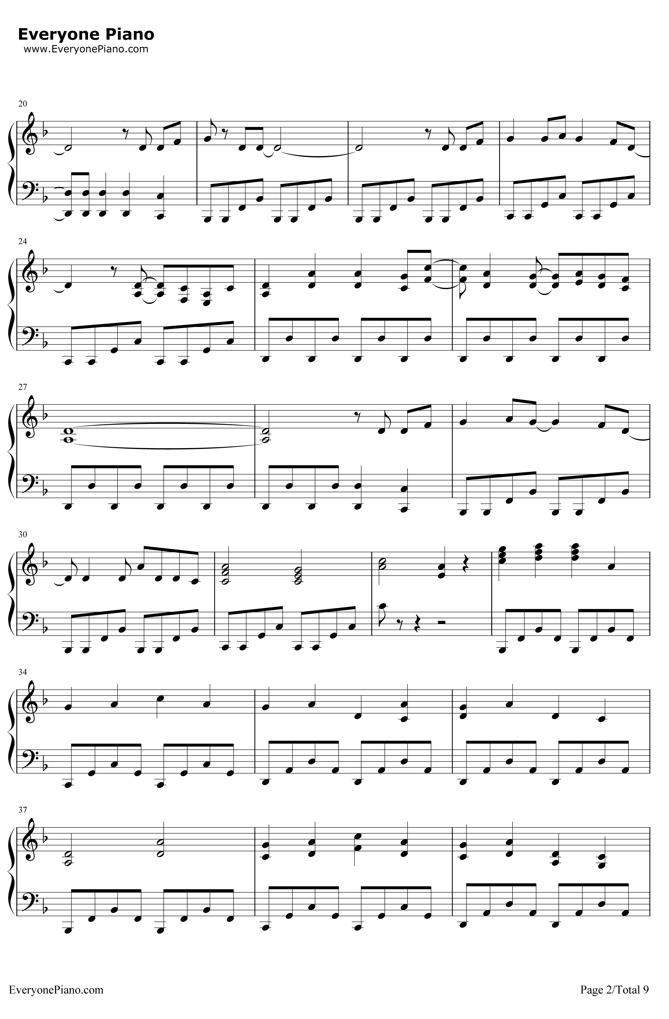 からくり卍ばーすと钢琴谱-镜音リンAppend2