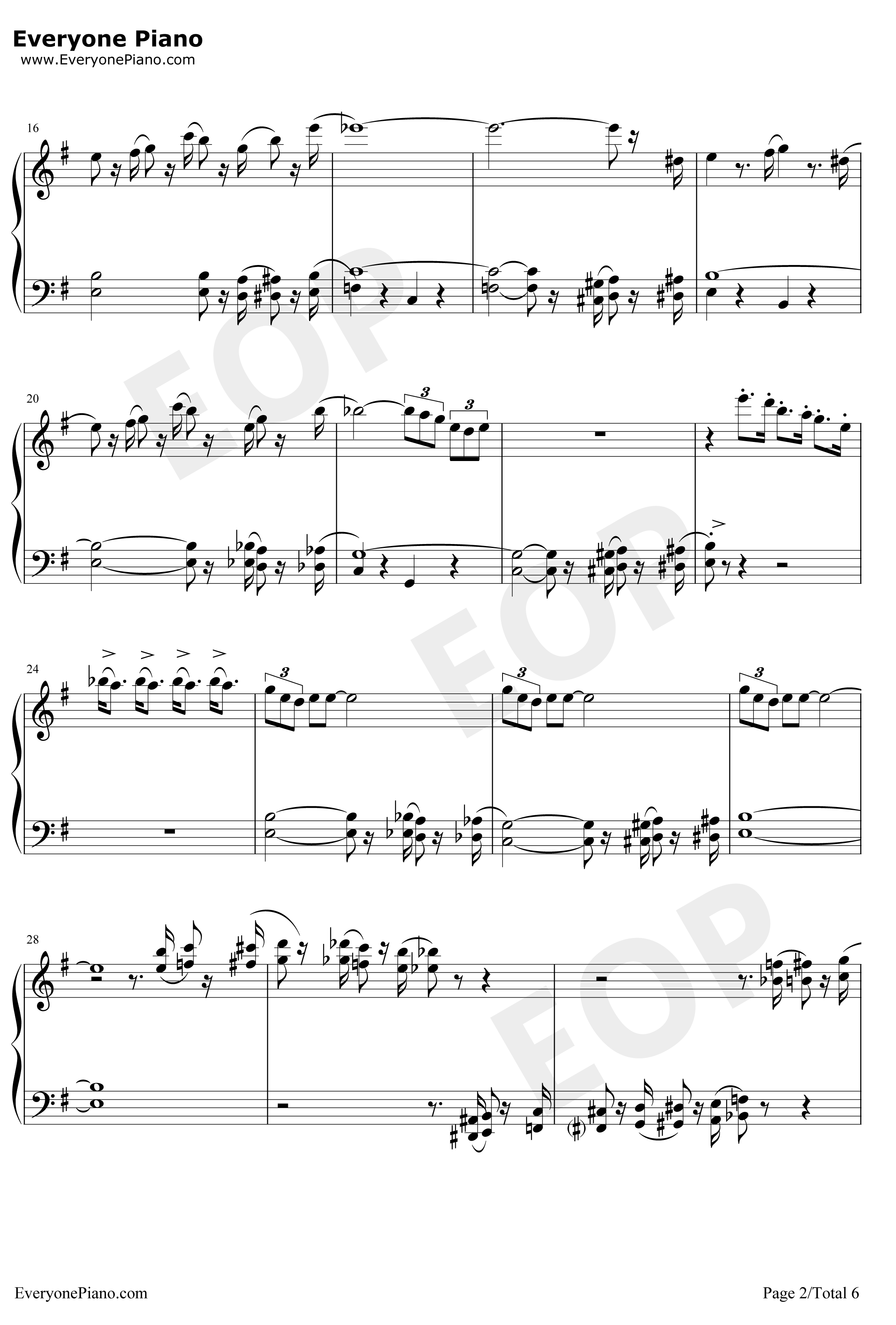 The Pink Panther Theme钢琴谱-HenryMancini-粉红豹主题曲2