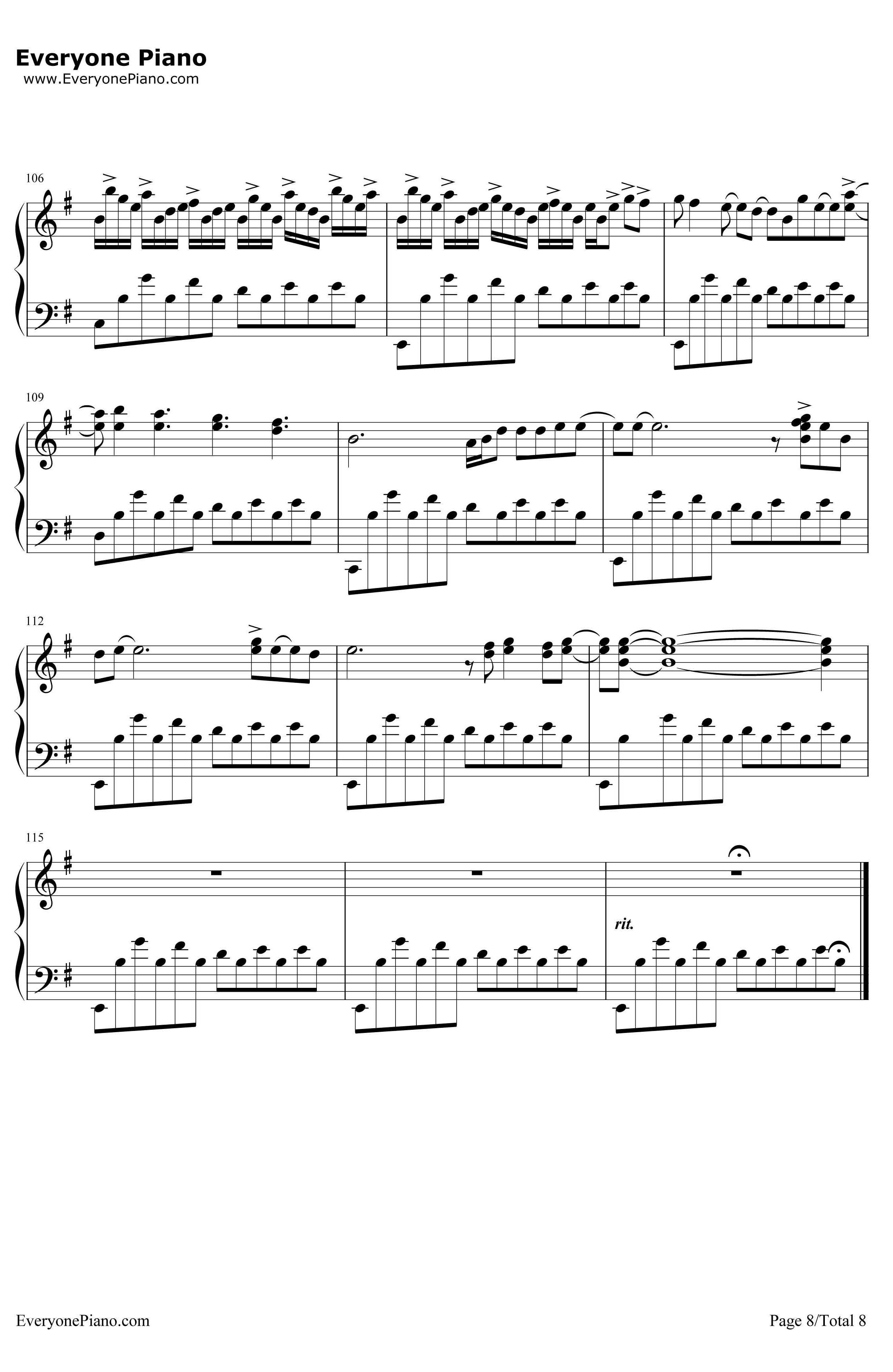 FebruarySea二月海钢琴谱-GeorgeWinston-《WinterIntoSpring》GeorgeWinston8