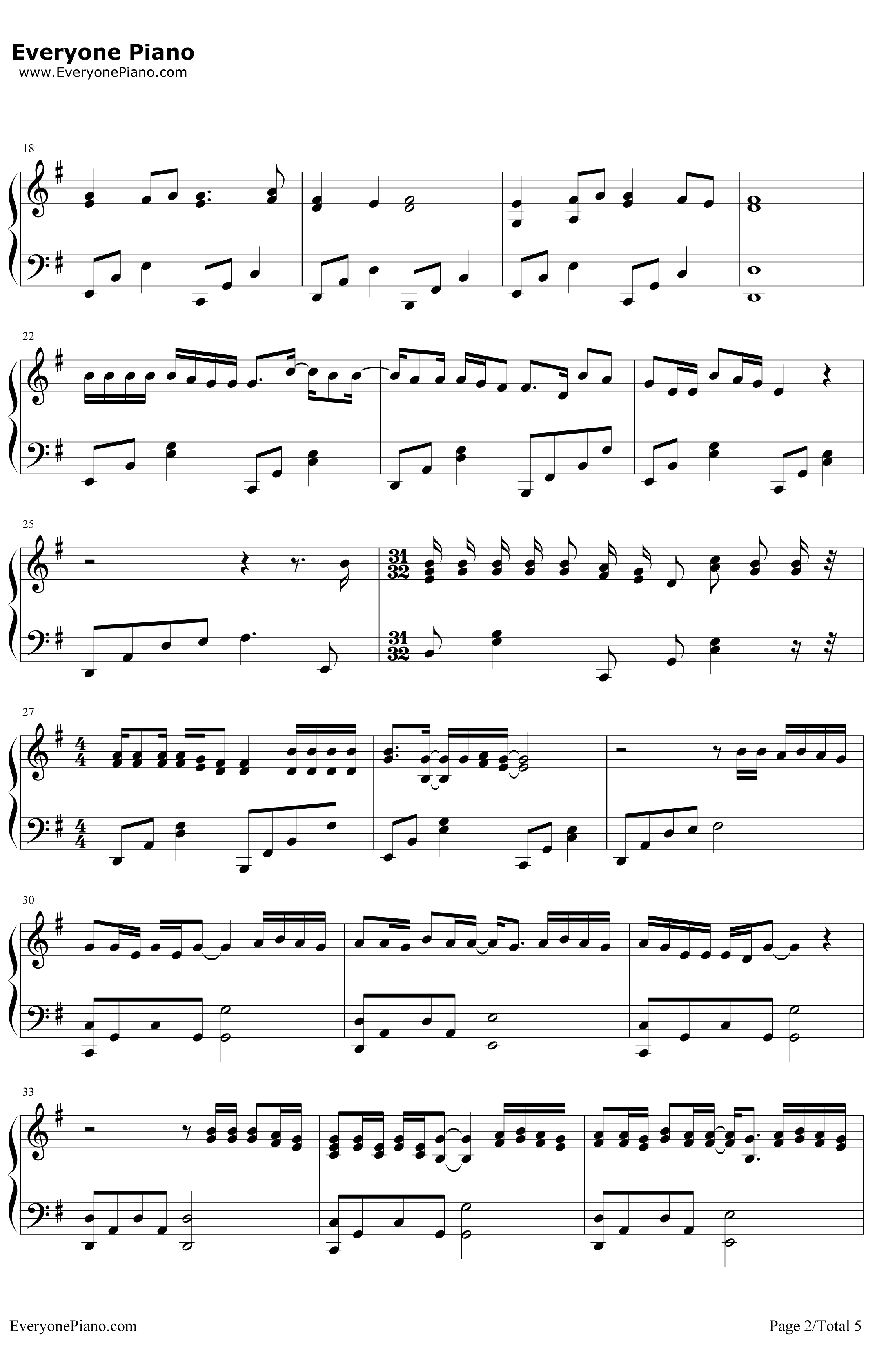 Let Her Go放手爱情钢琴谱-PassengerMikeRosenberg2