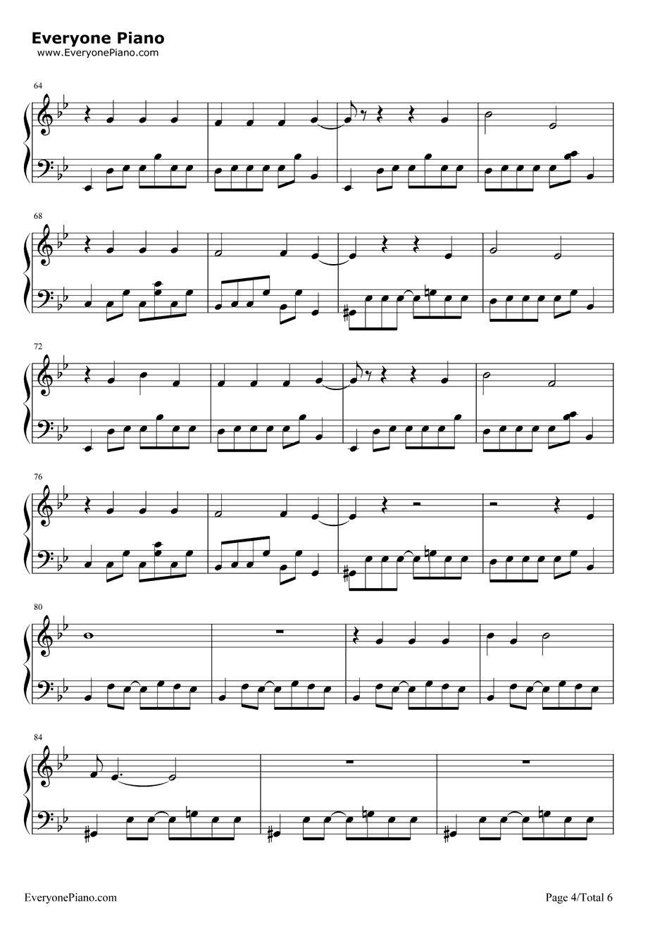Heartbeats钢琴谱-JoseGonzalez4