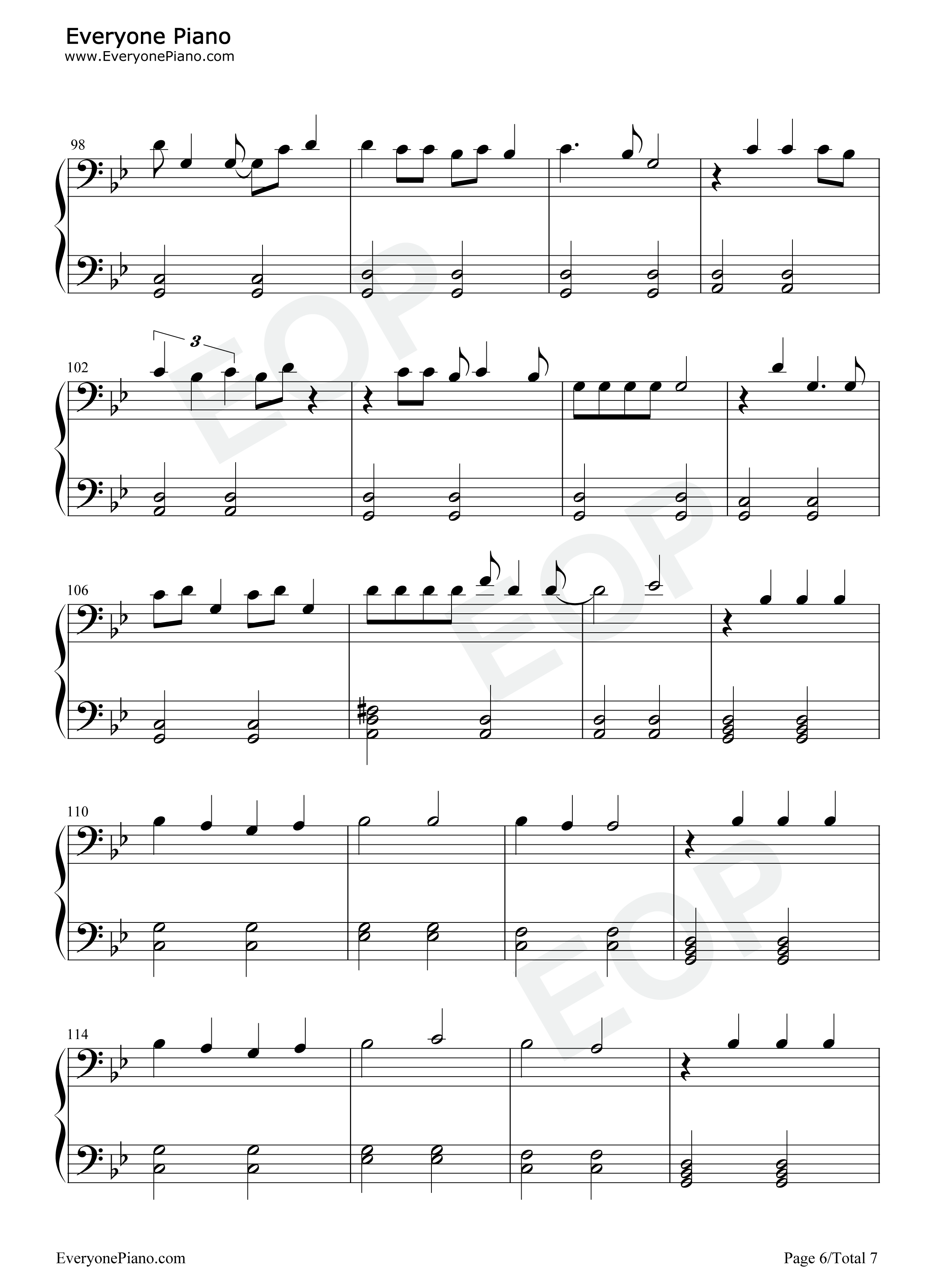 No Body No Crime钢琴谱-Taylor Swift6