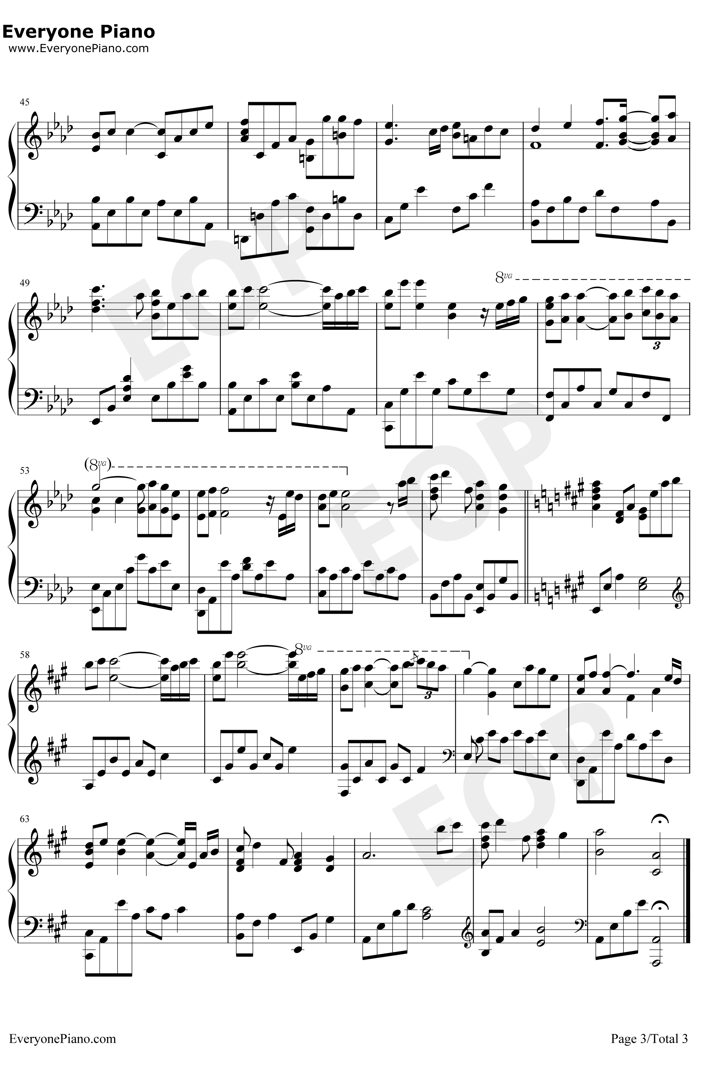 Kiss The Rain原版钢琴谱-李闰珉Yiruma-李闰珉3
