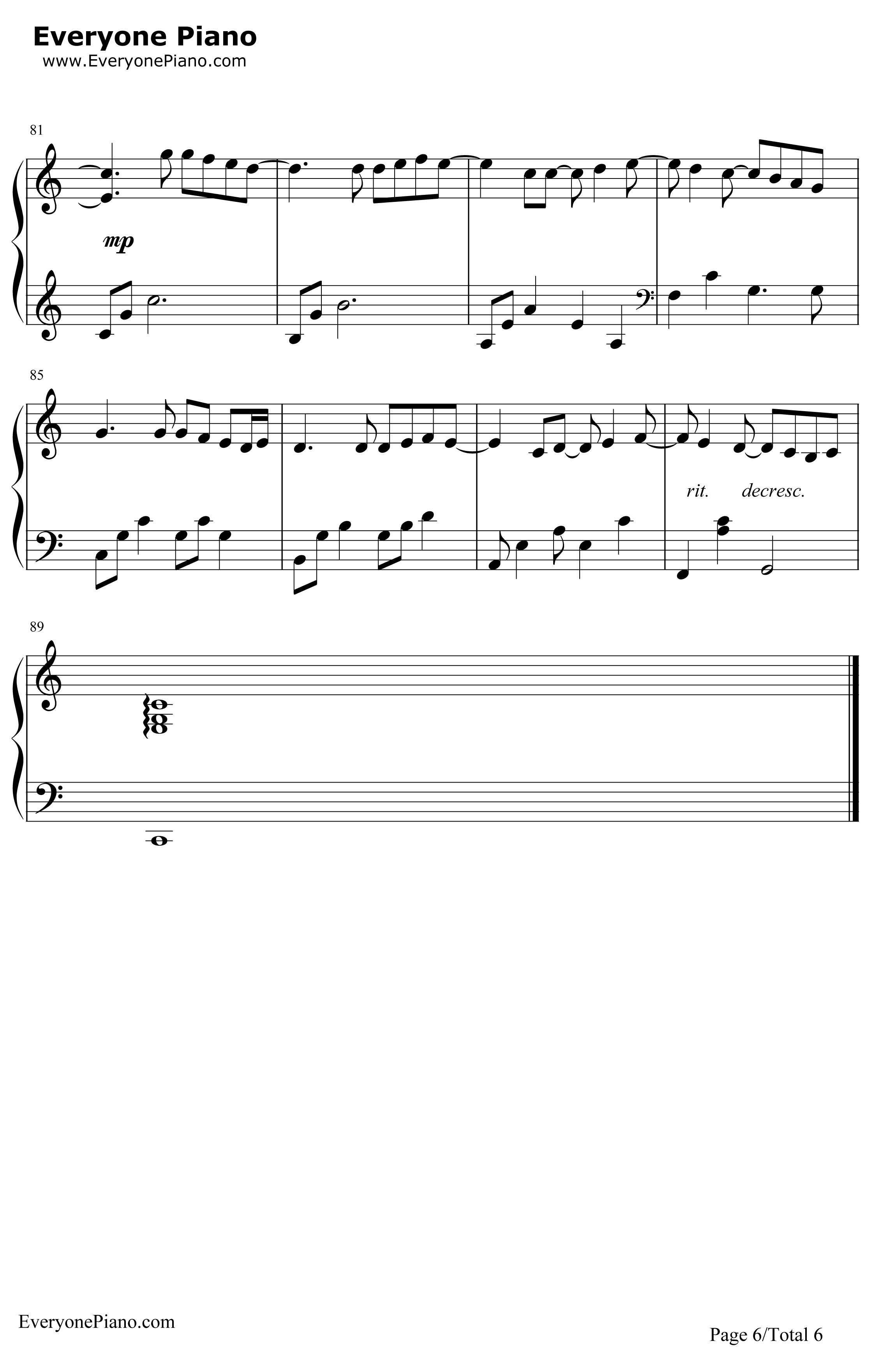 此情可待钢琴谱-RichardMarx-Right Here Waiting6