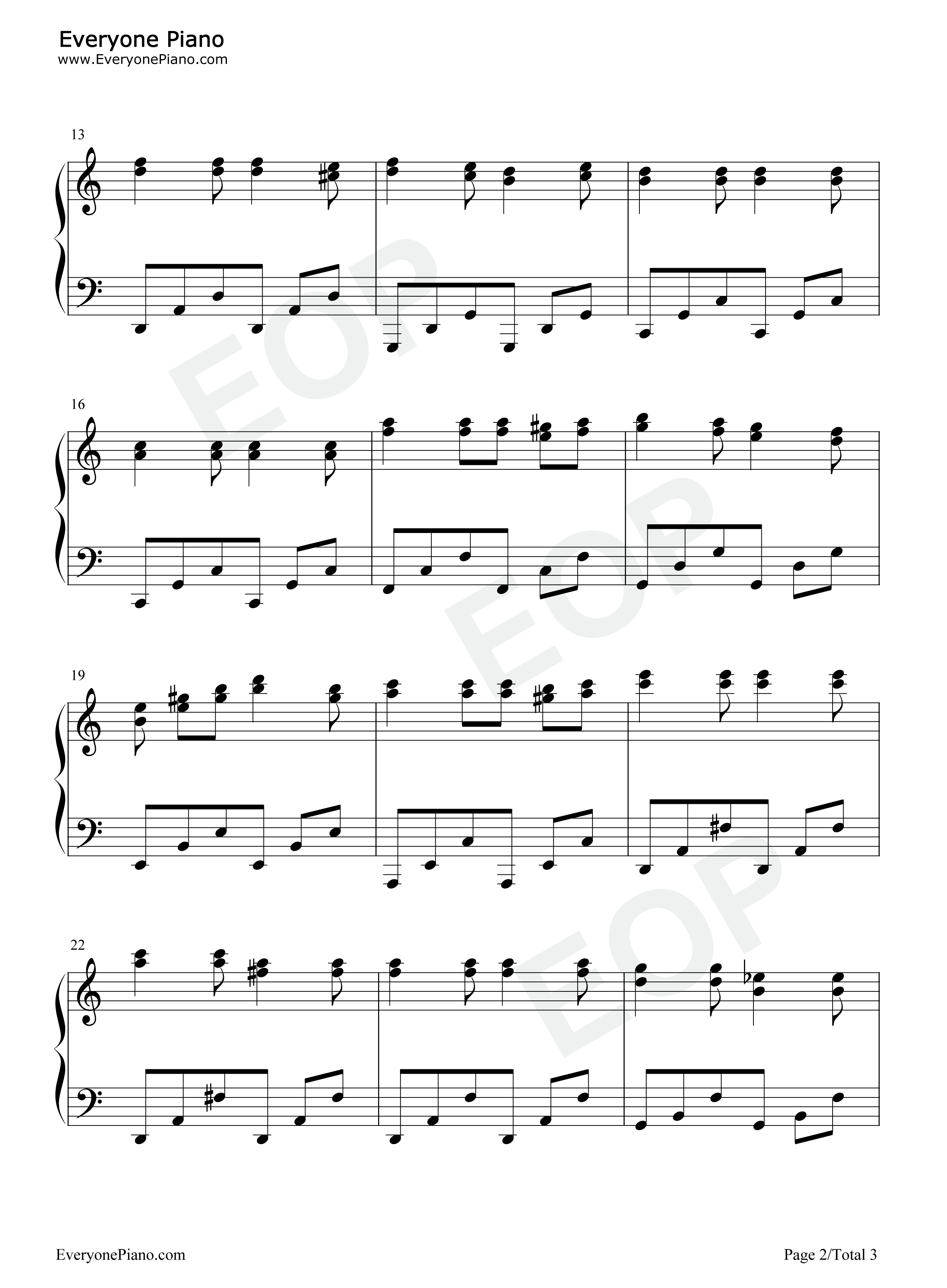 FC漂浮枪手暂停BGM钢琴谱-ASCII2