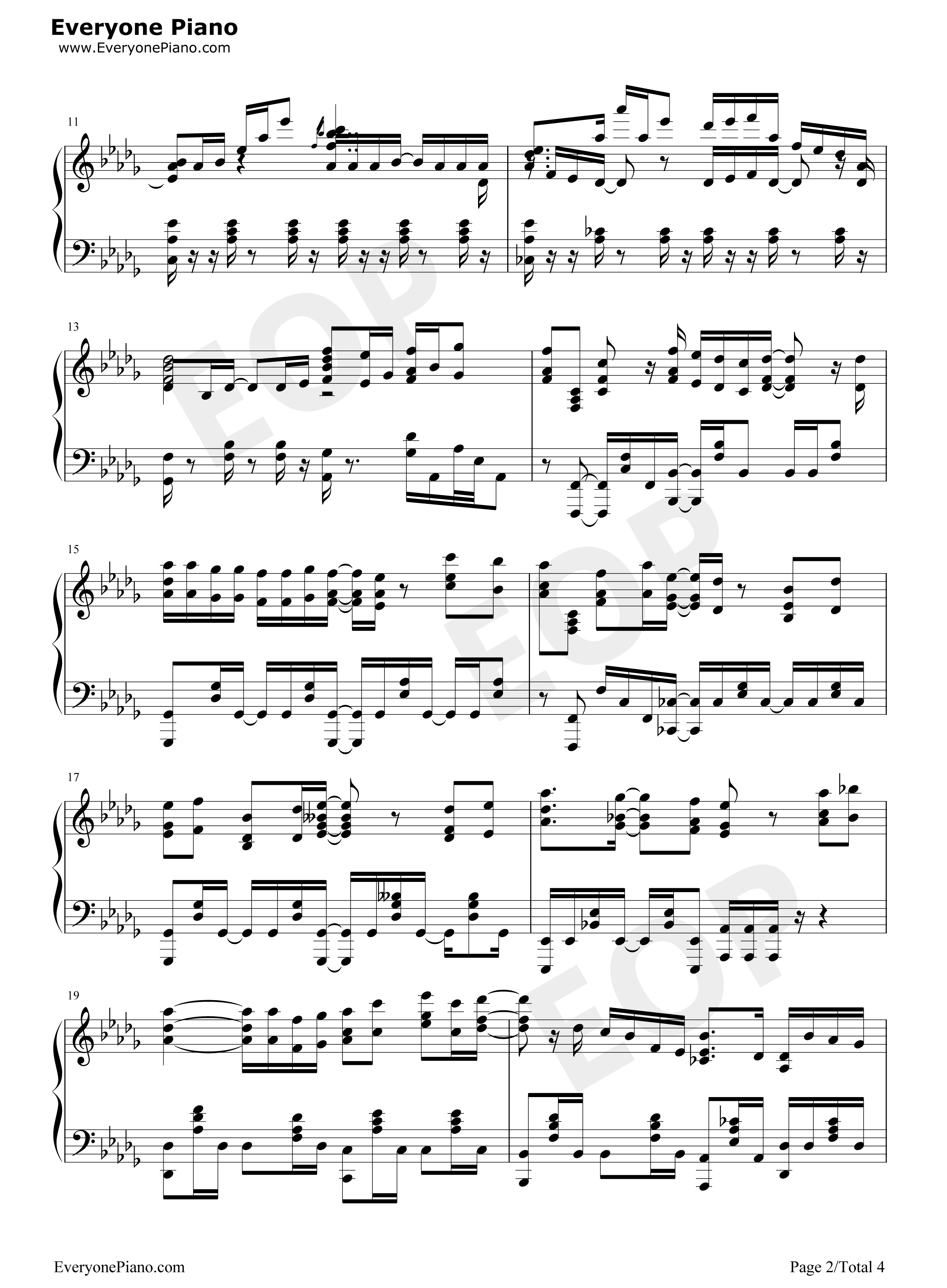 ゼロセンチメートル钢琴谱-大原由衣子2