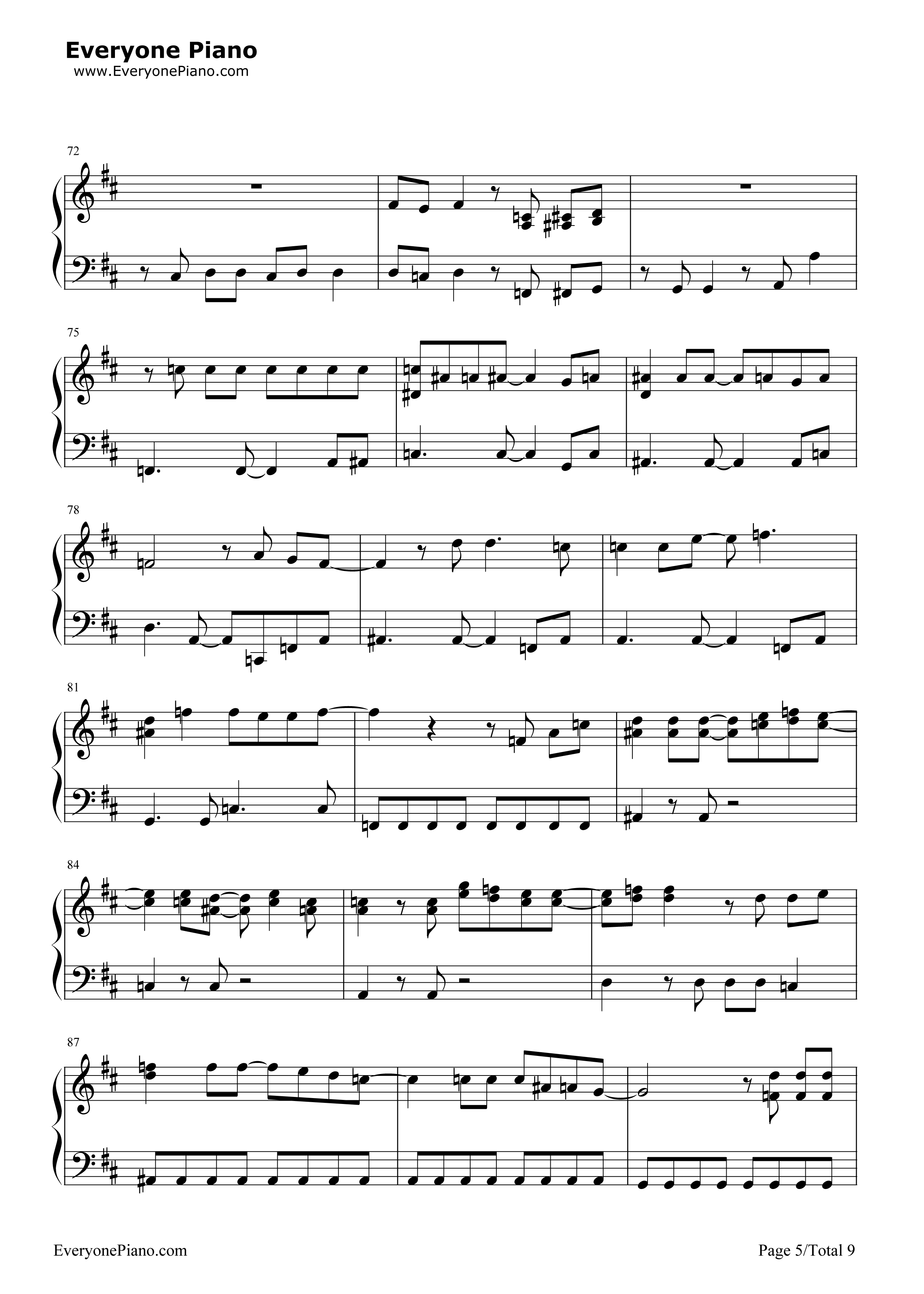 Change The World钢琴谱-V65